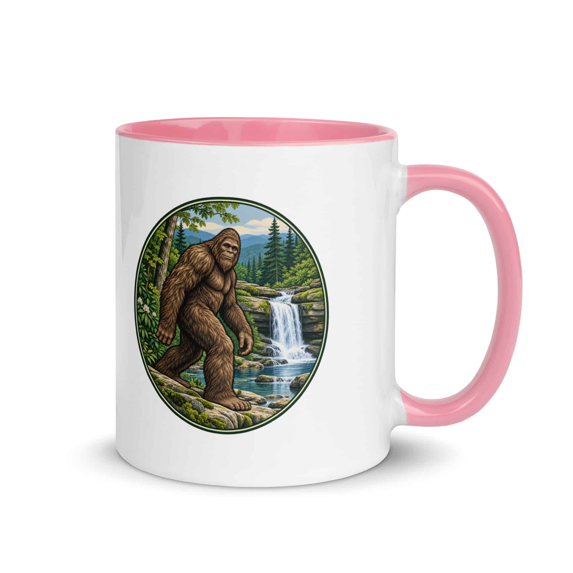 Waterfall Bigfoot Color Inside Mug