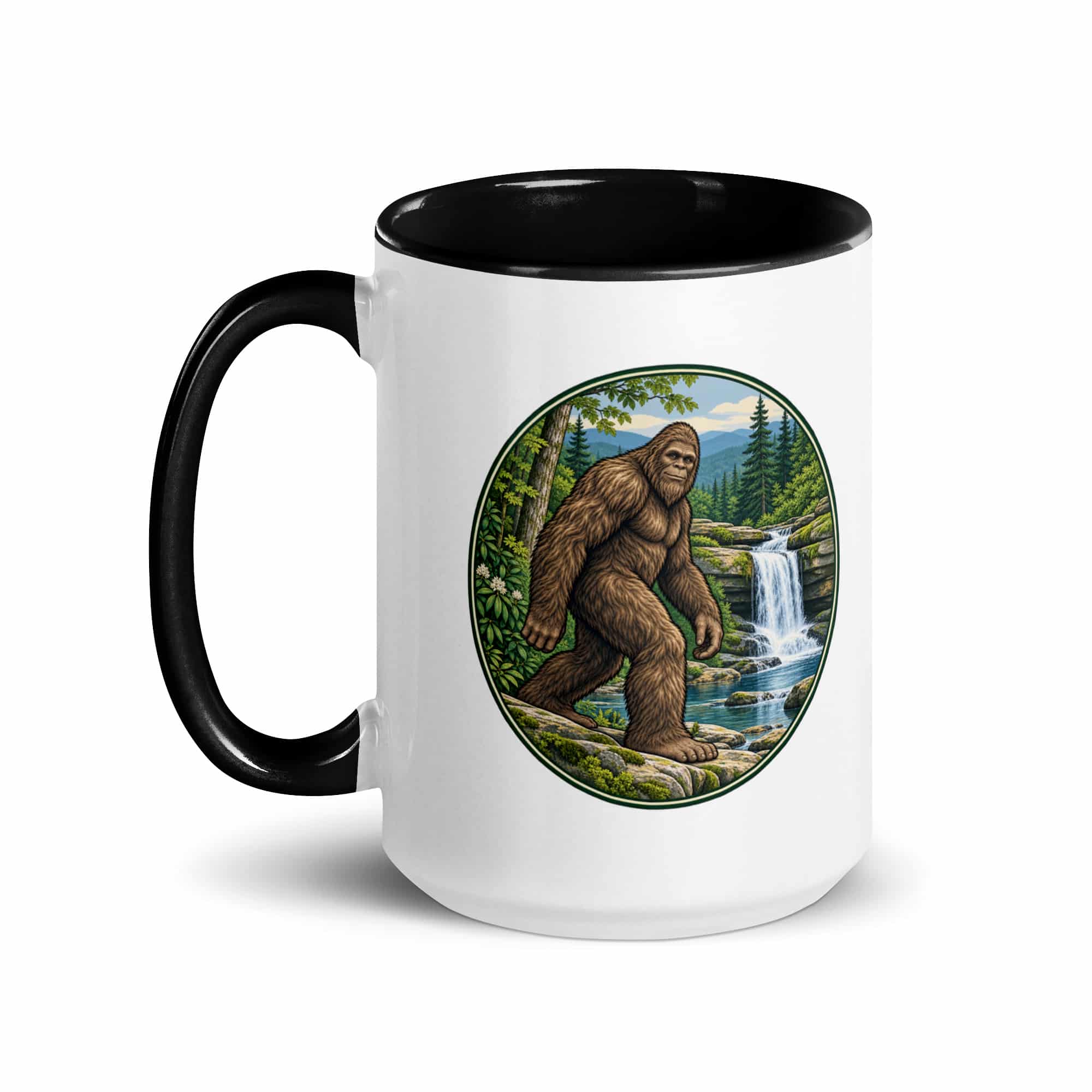 Waterfall Bigfoot Color Inside Mug