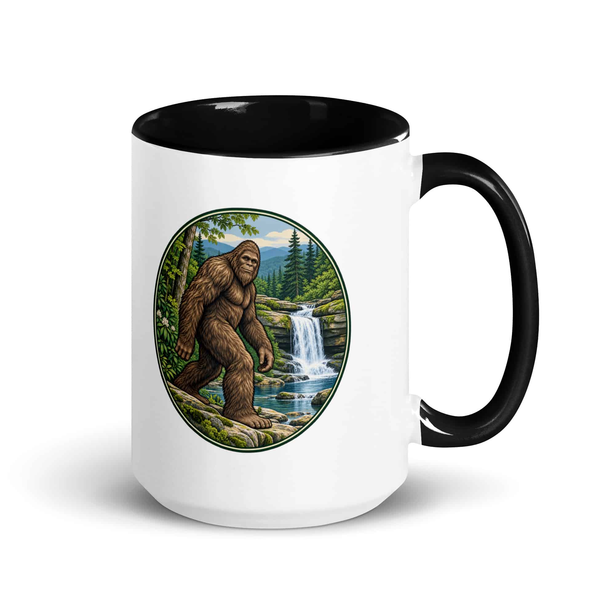 Waterfall Bigfoot Color Inside Mug