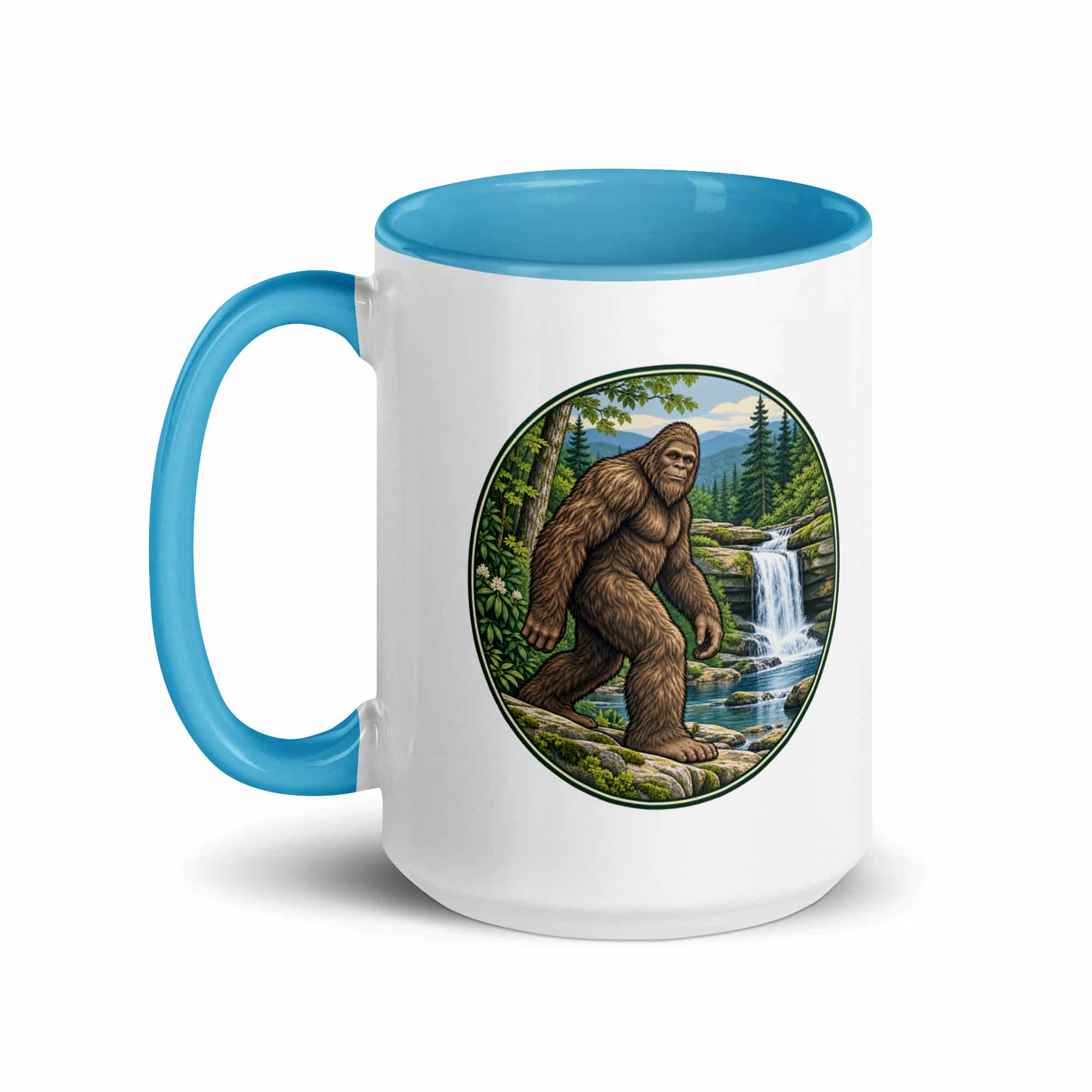 Waterfall Bigfoot Color Inside Mug