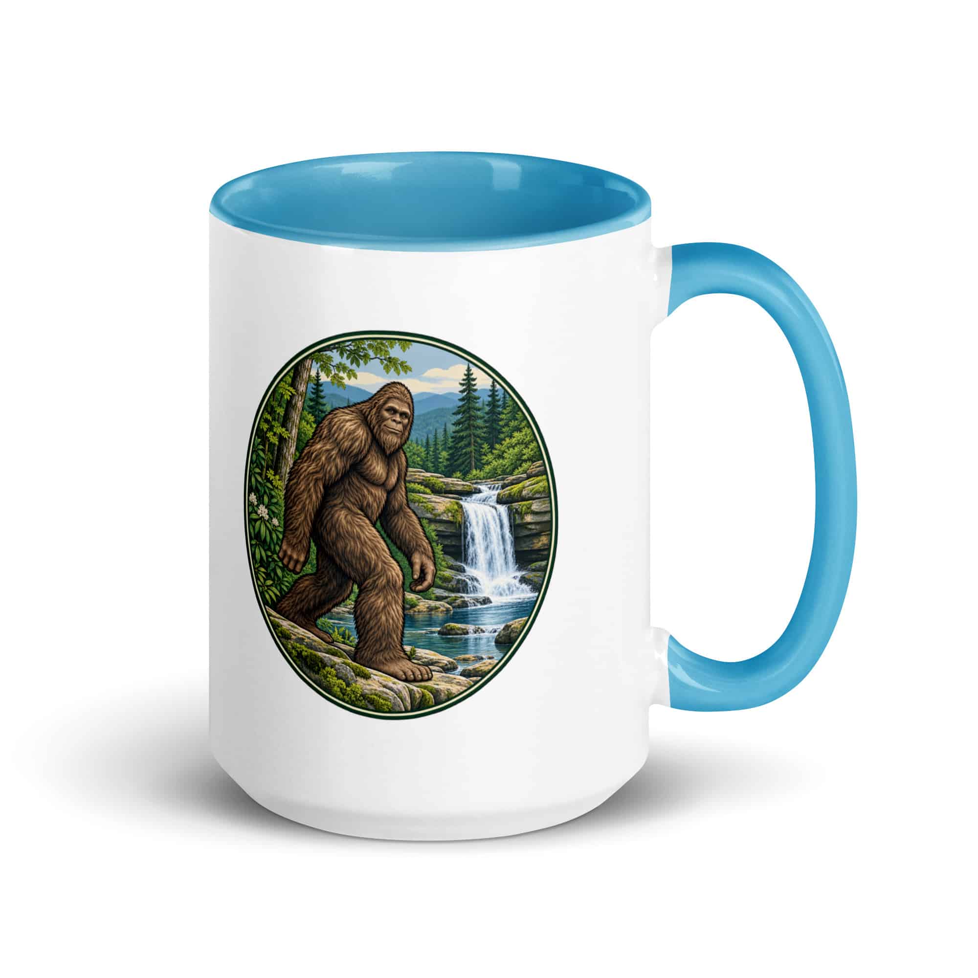 Waterfall Bigfoot Color Inside Mug