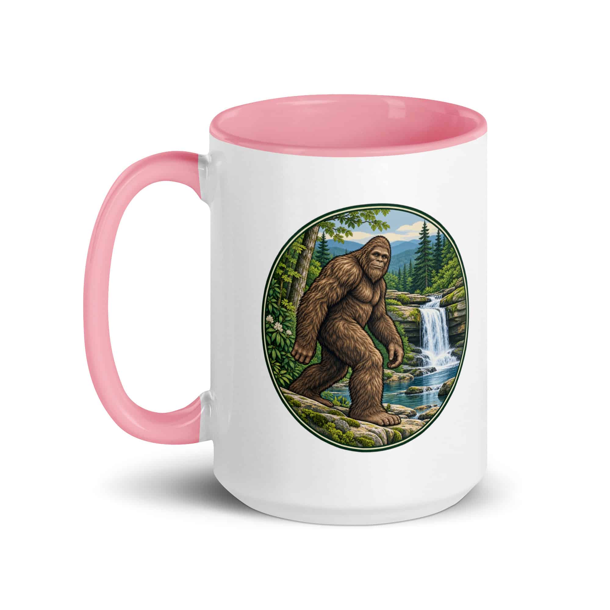 Waterfall Bigfoot Color Inside Mug
