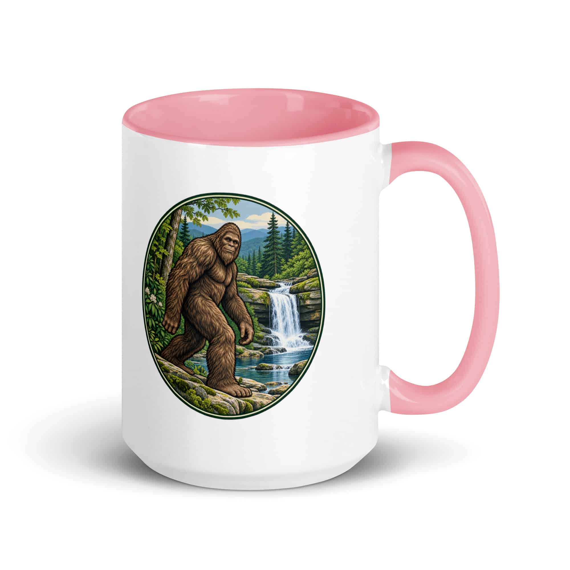Waterfall Bigfoot Color Inside Mug