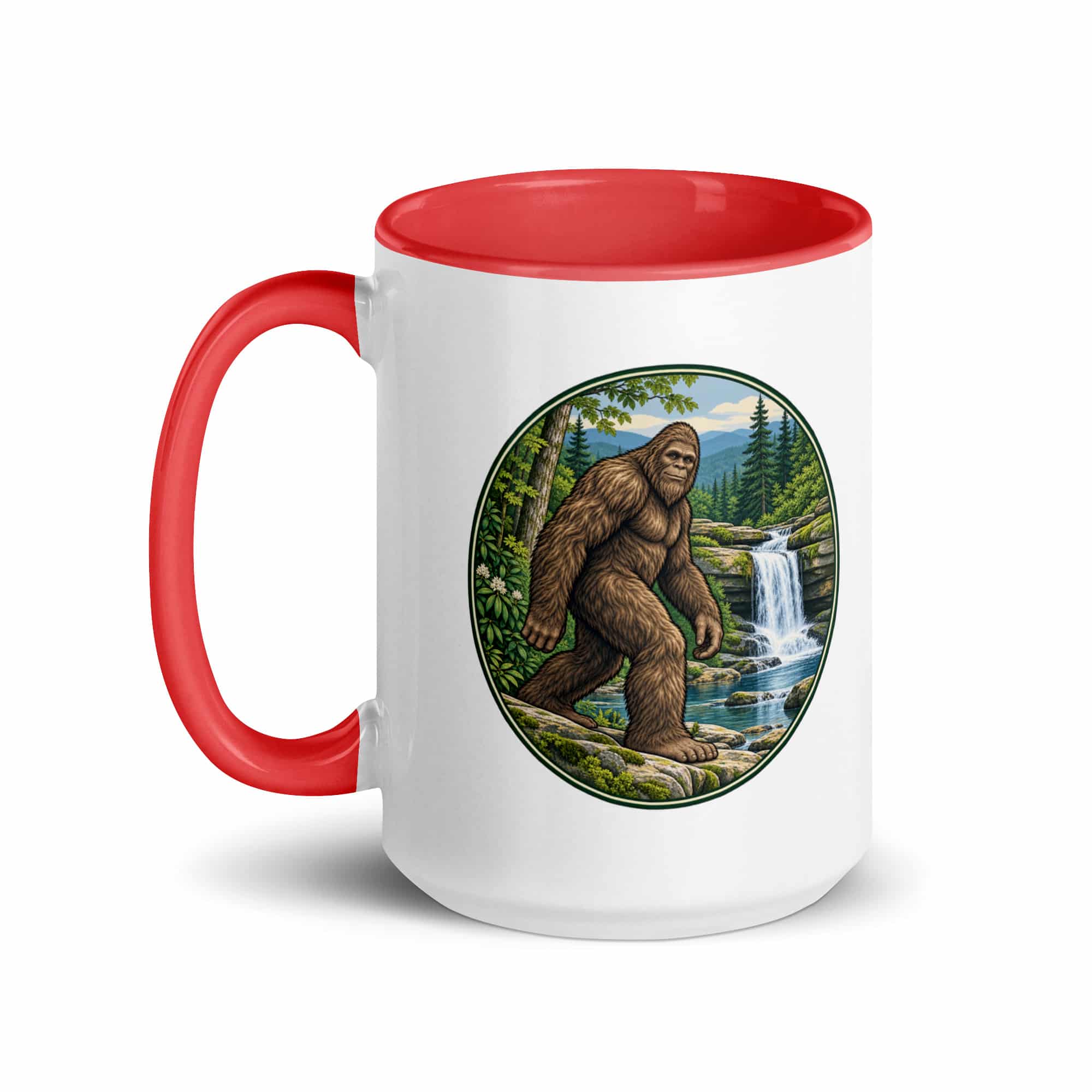 Waterfall Bigfoot Color Inside Mug