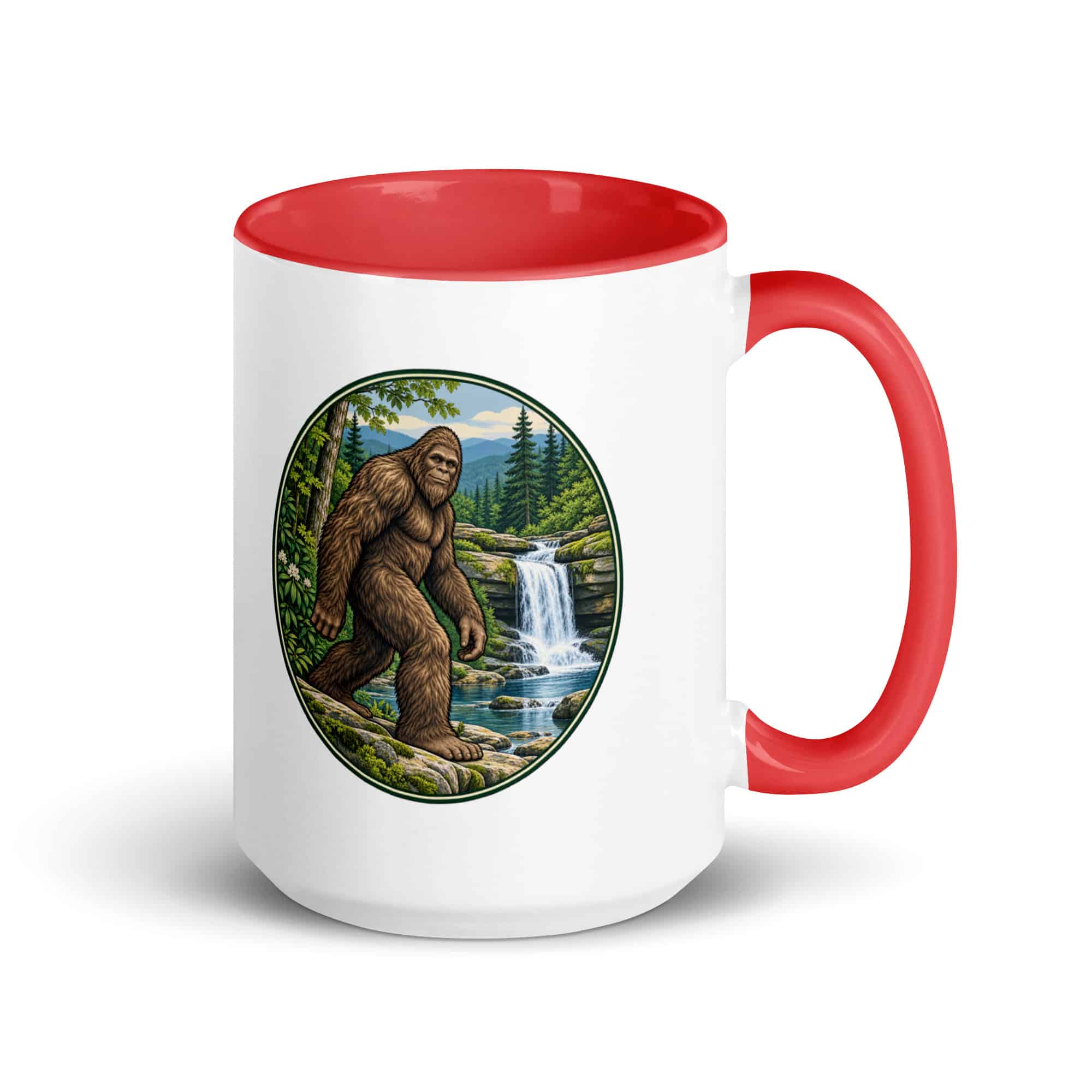 Waterfall Bigfoot Color Inside Mug
