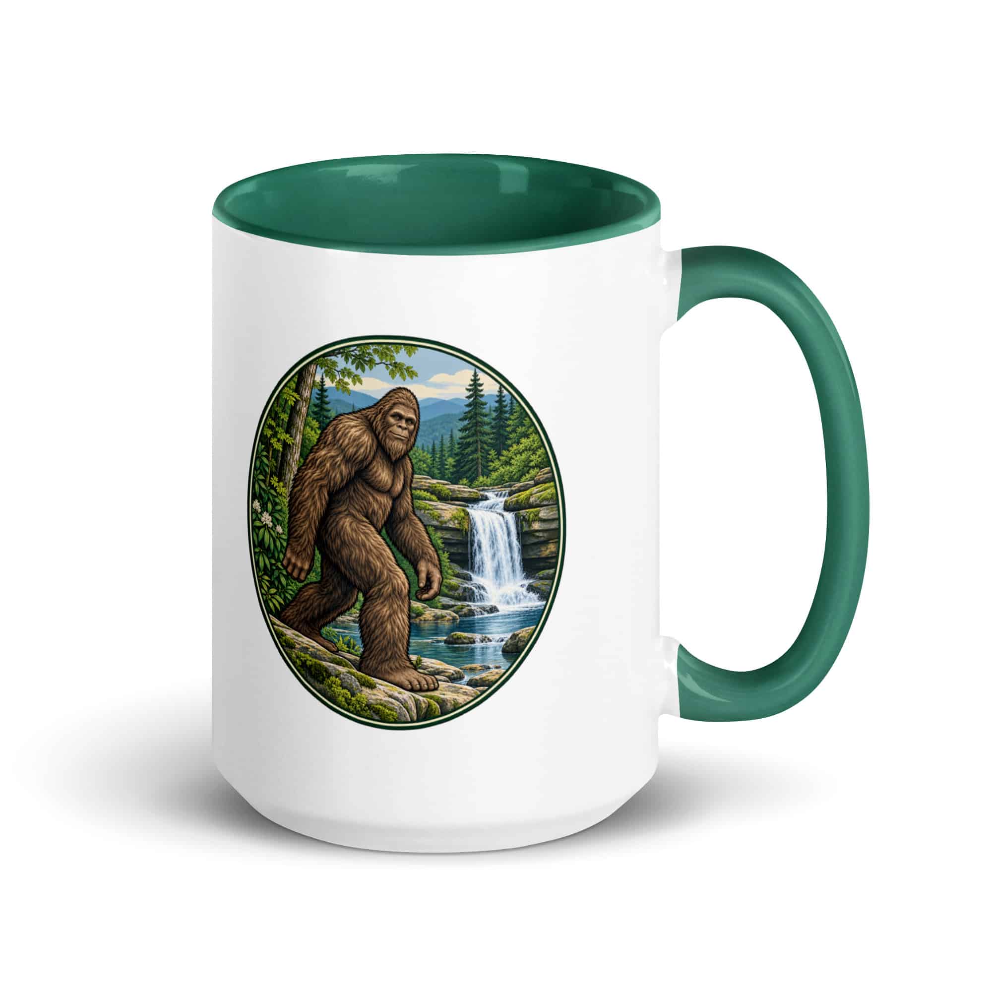Waterfall Bigfoot Color Inside Mug