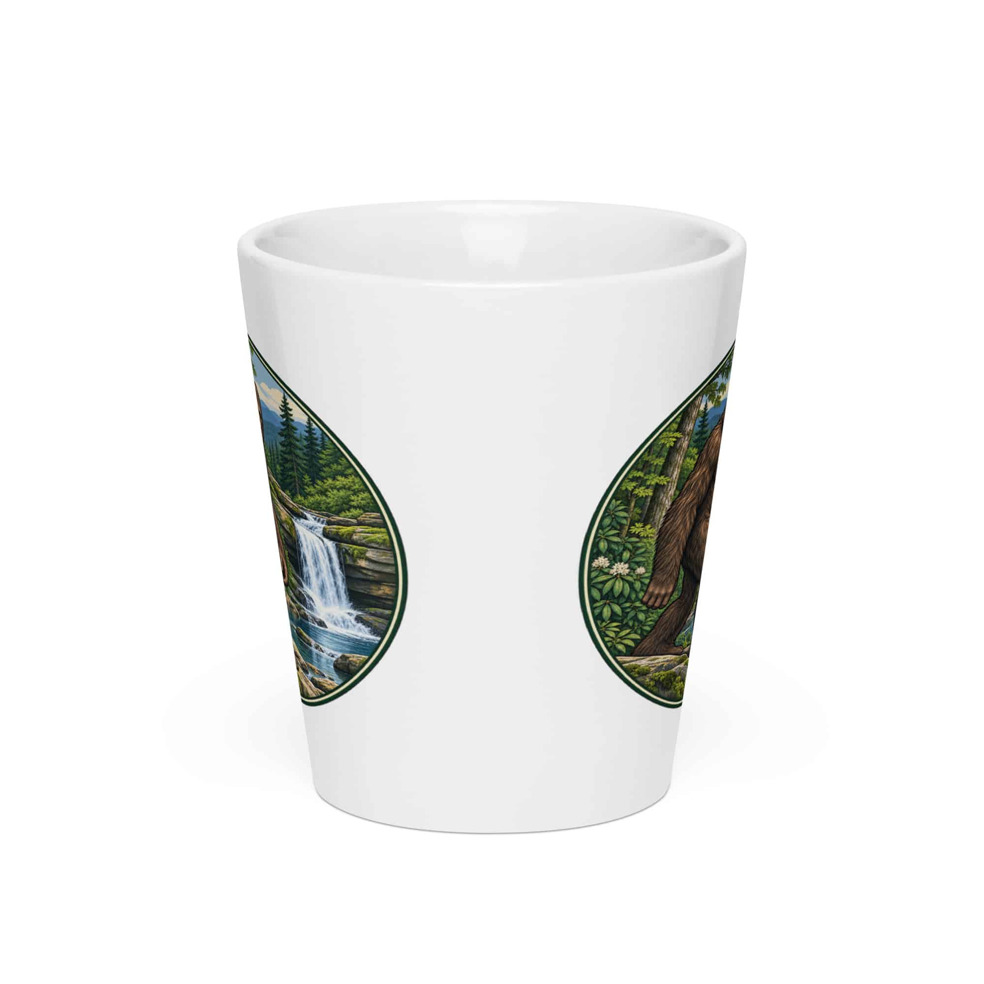 Bigfoot Forest Waterfall Latte Mug
