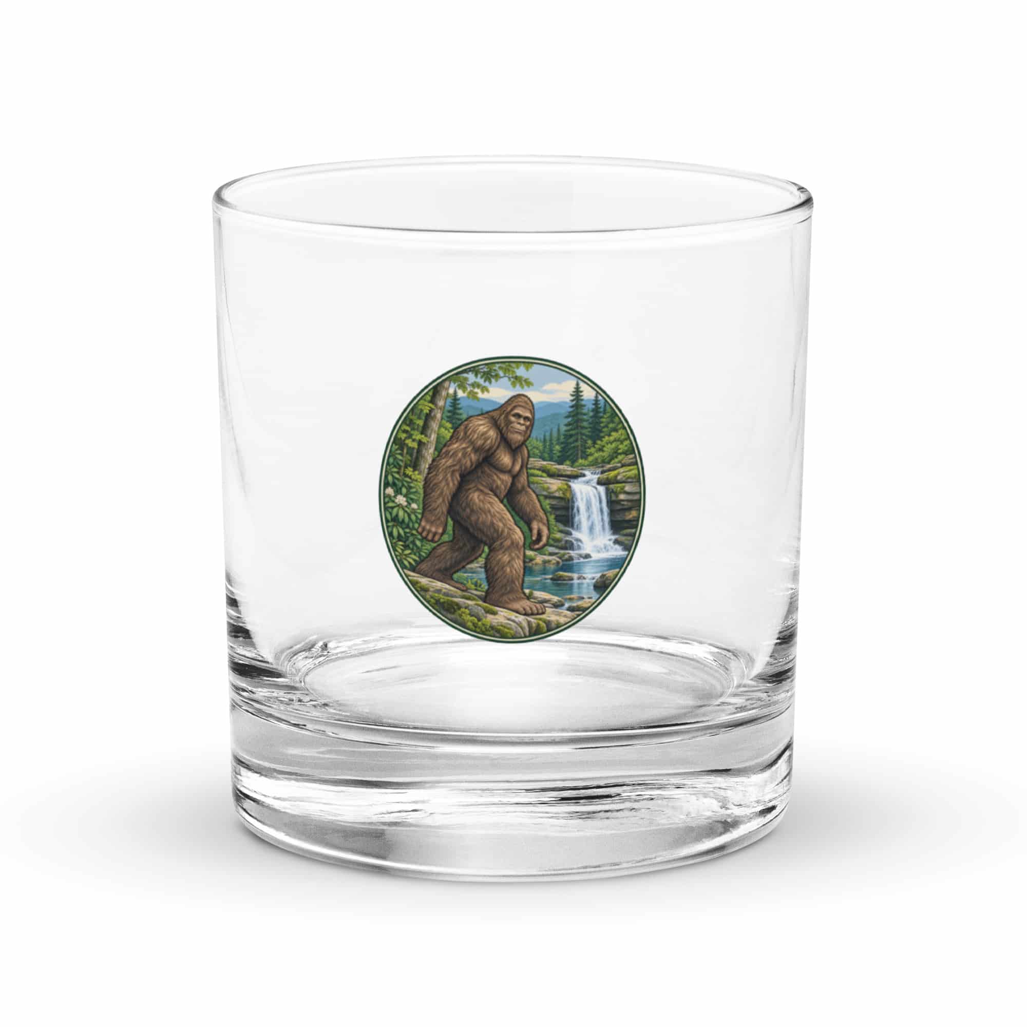 Waterfall Bigfoot Rocks Glass