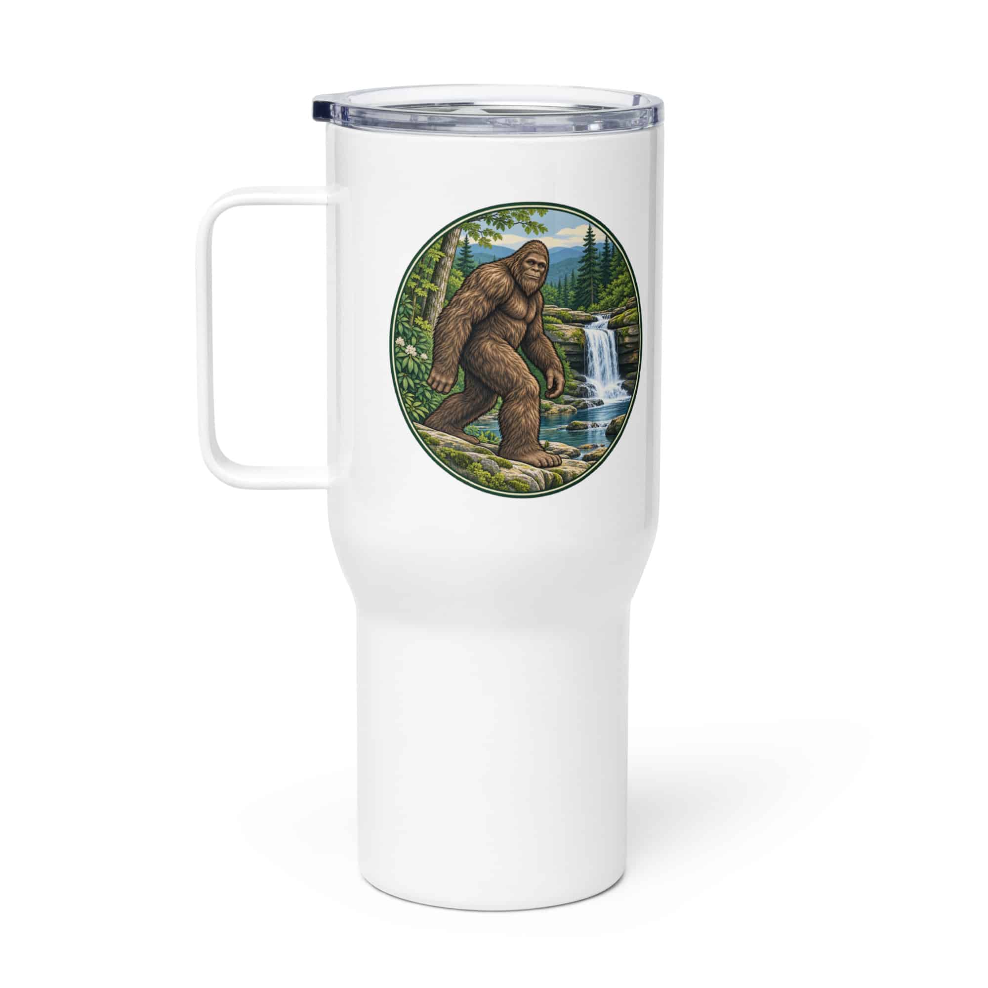 Bigfoot Forest Waterfall Travel Mug
