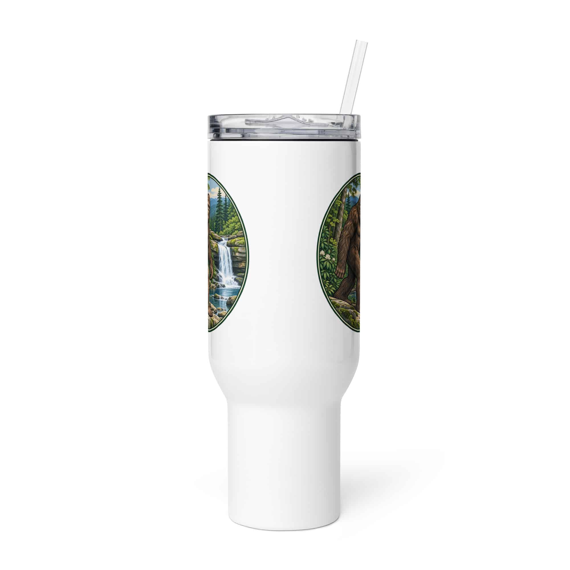 Bigfoot Forest Waterfall Travel Mug