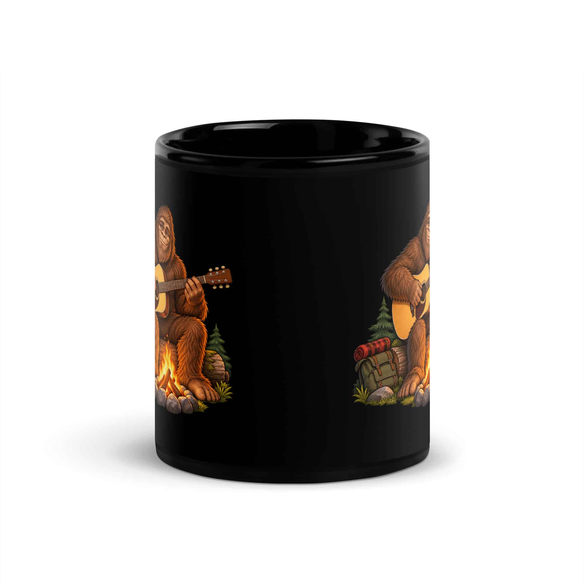 Guitar Bigfoot Black Mug