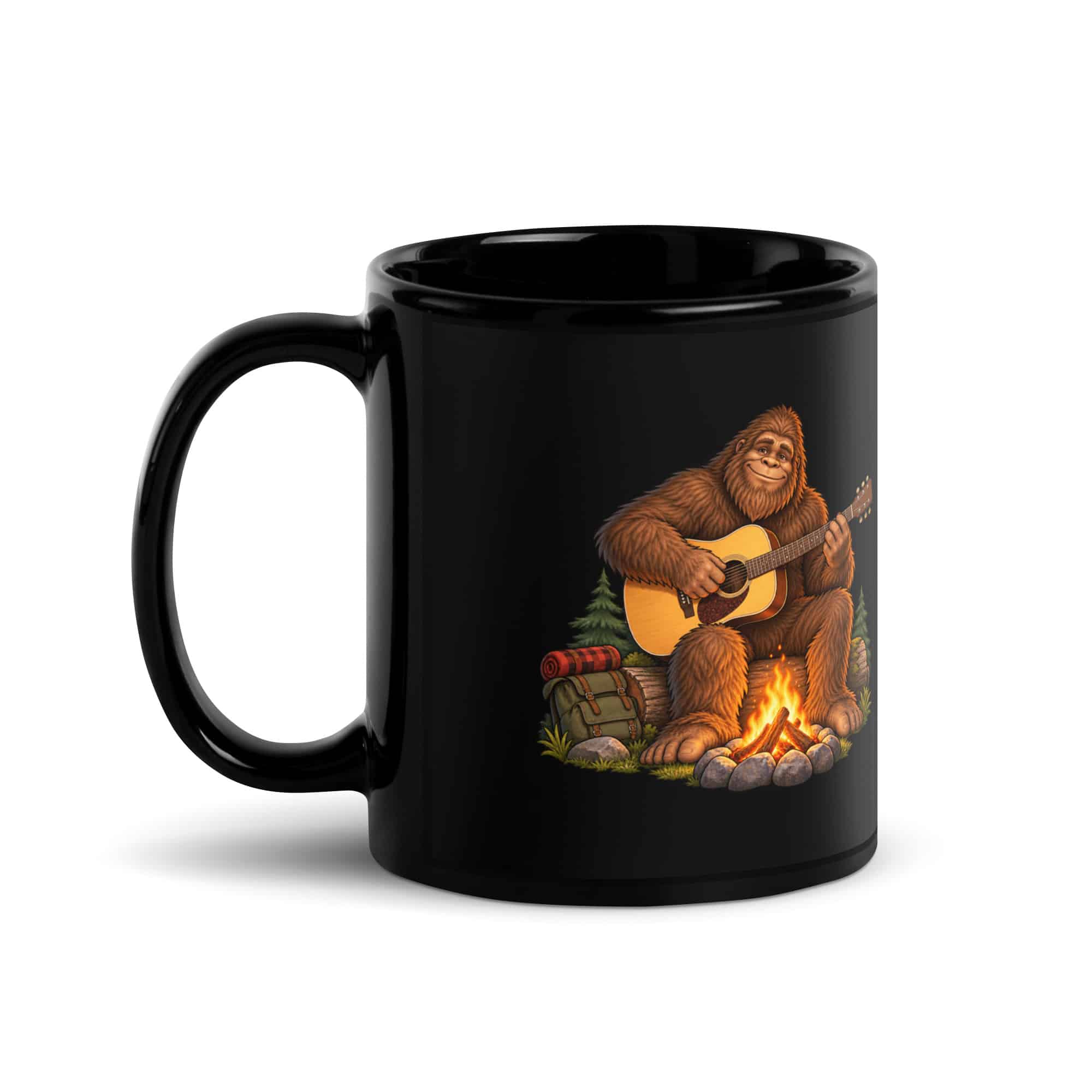 Guitar Bigfoot Black Mug