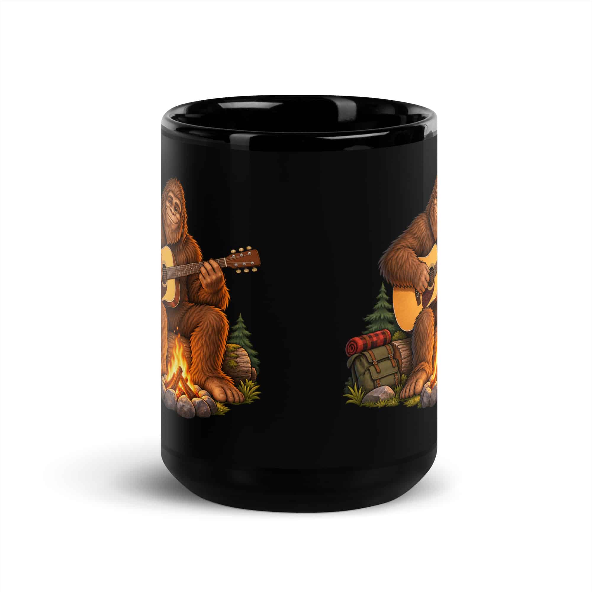 Guitar Bigfoot Black Mug