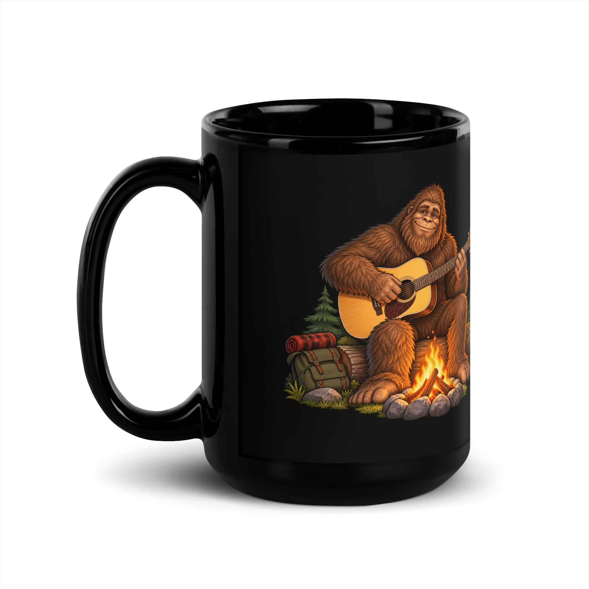 Guitar Bigfoot Black Mug