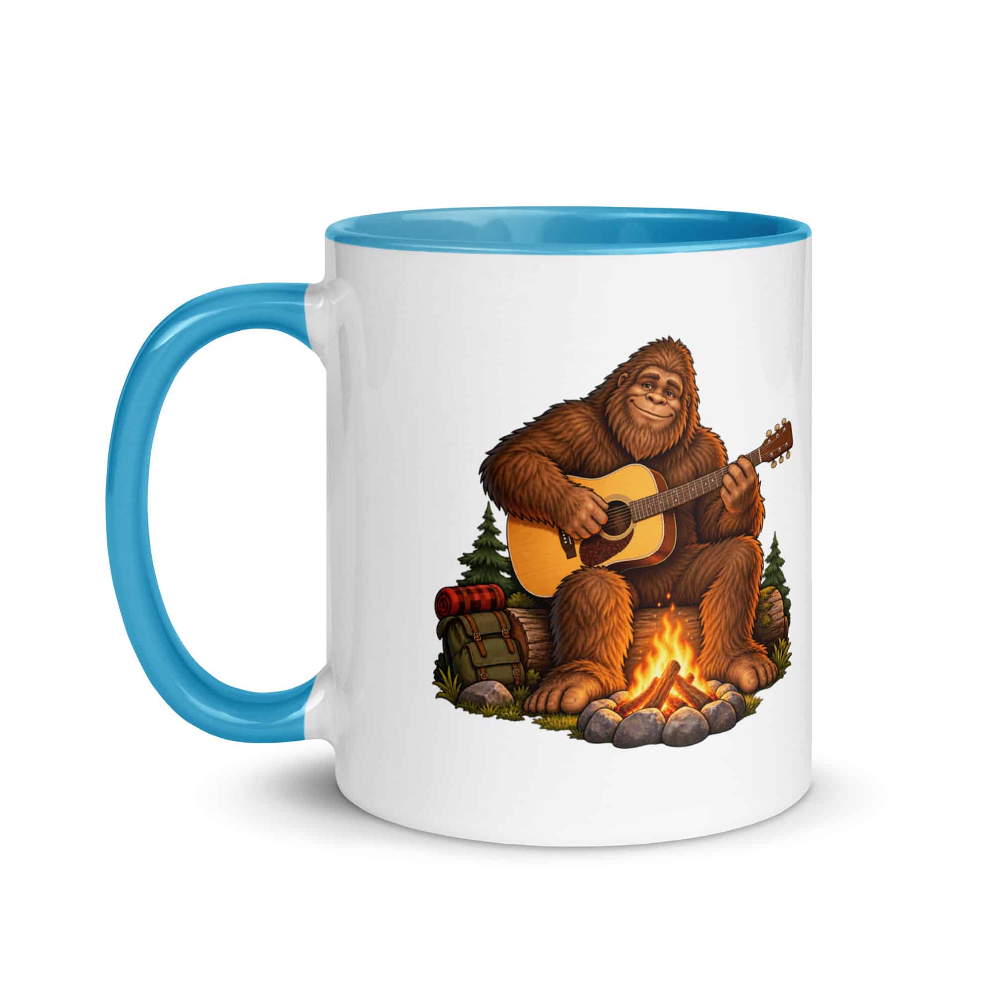 Guitar Bigfoot Color Inside Mug