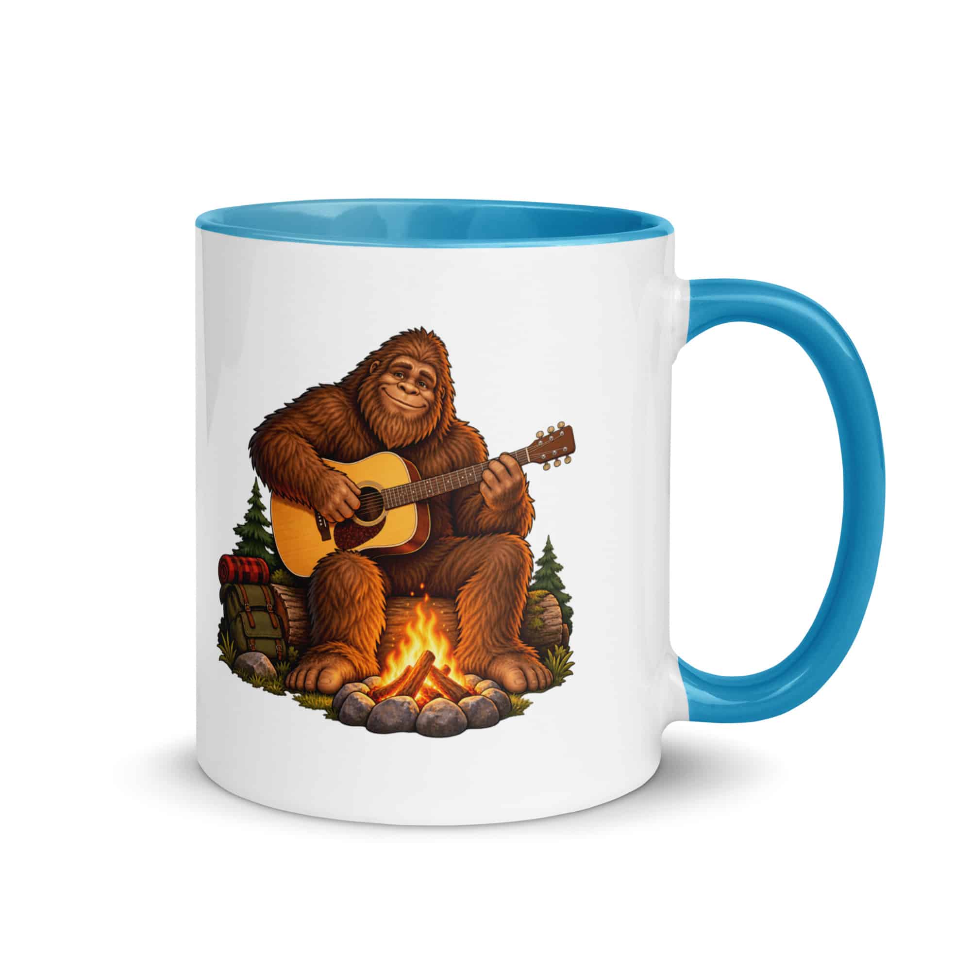 Guitar Bigfoot Color Inside Mug