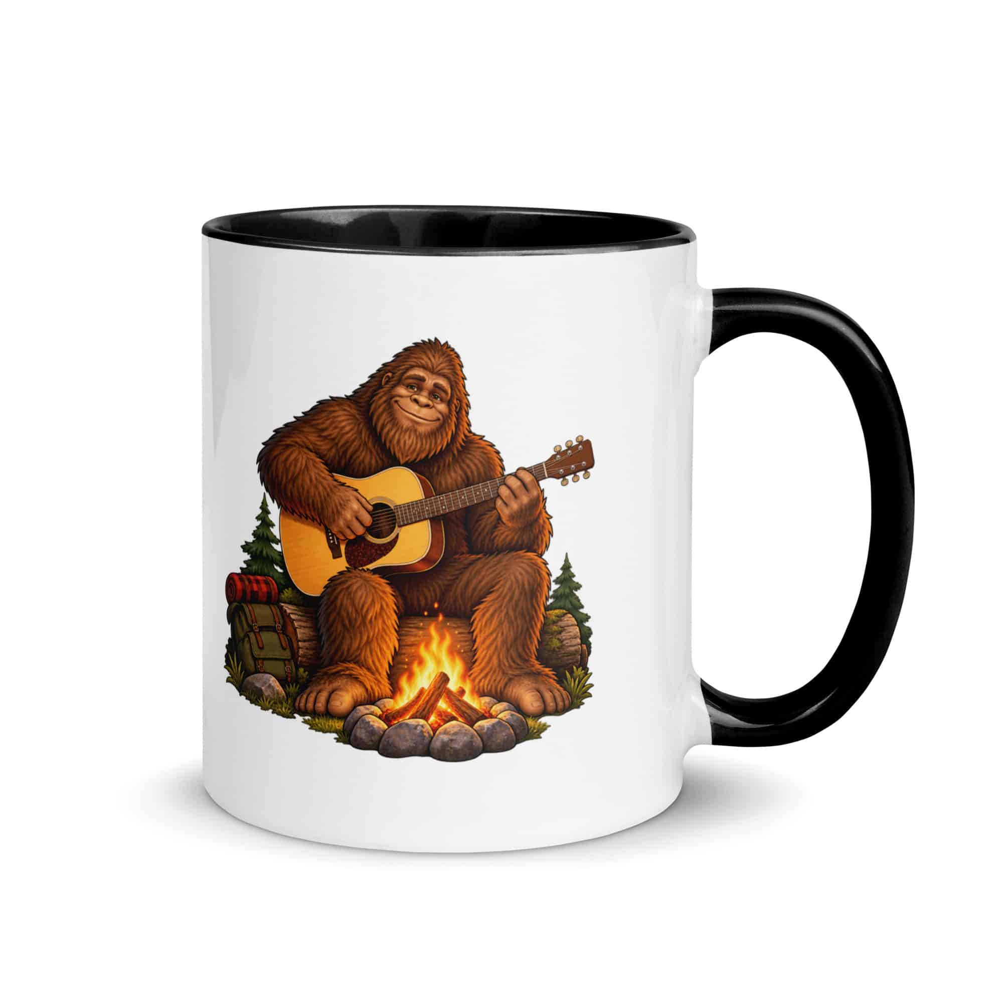 Guitar Bigfoot Color Inside Mug