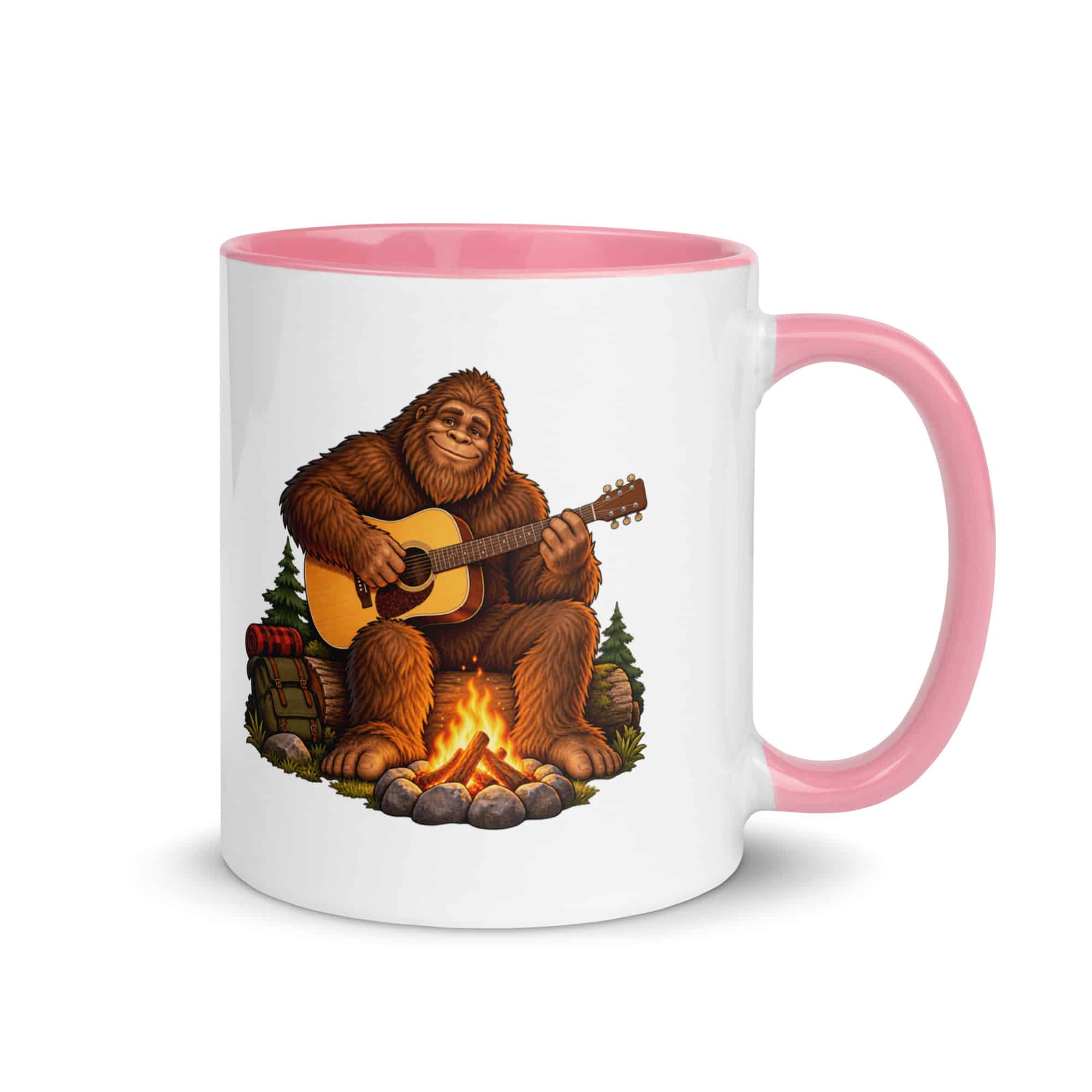 Guitar Bigfoot Color Inside Mug