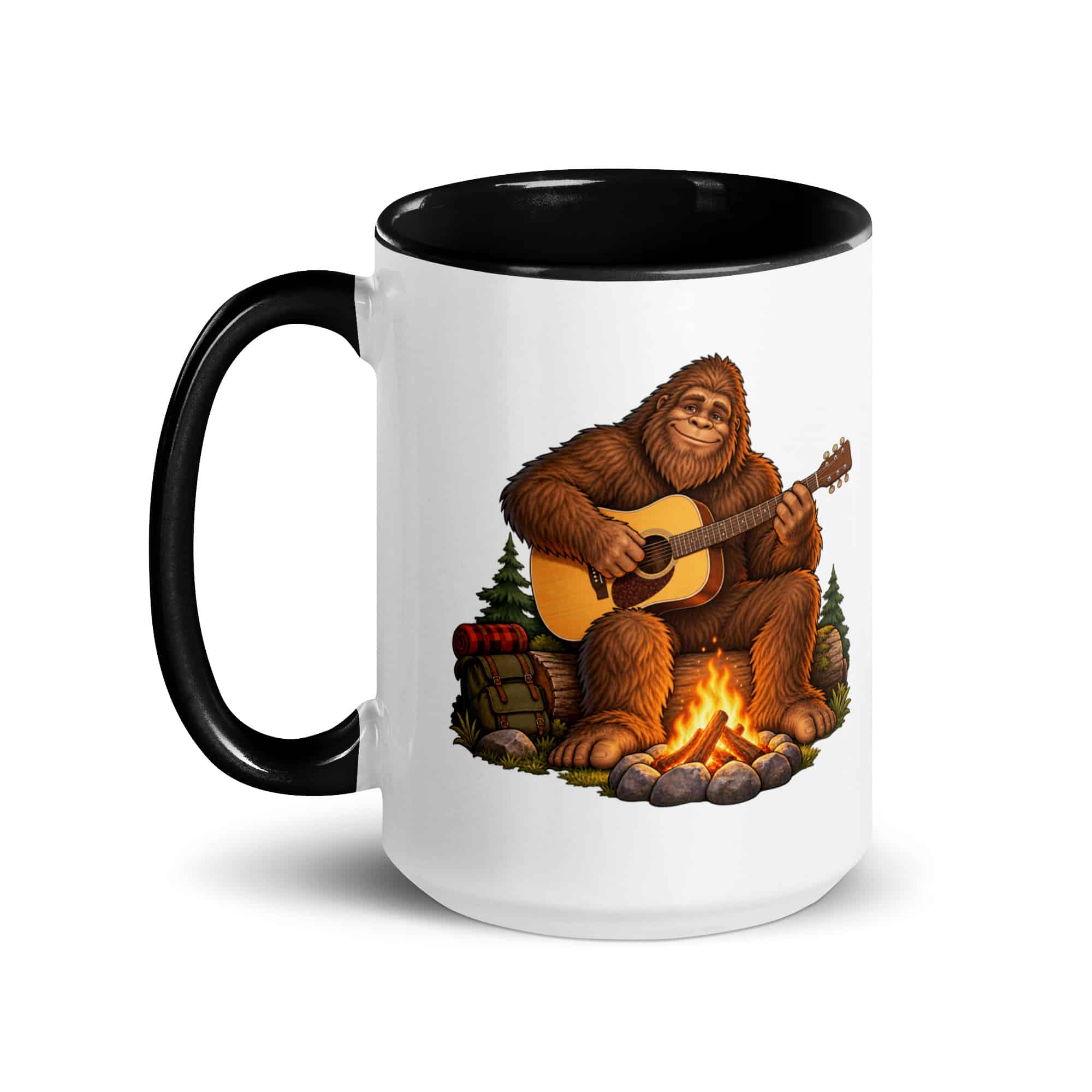 Guitar Bigfoot Color Inside Mug