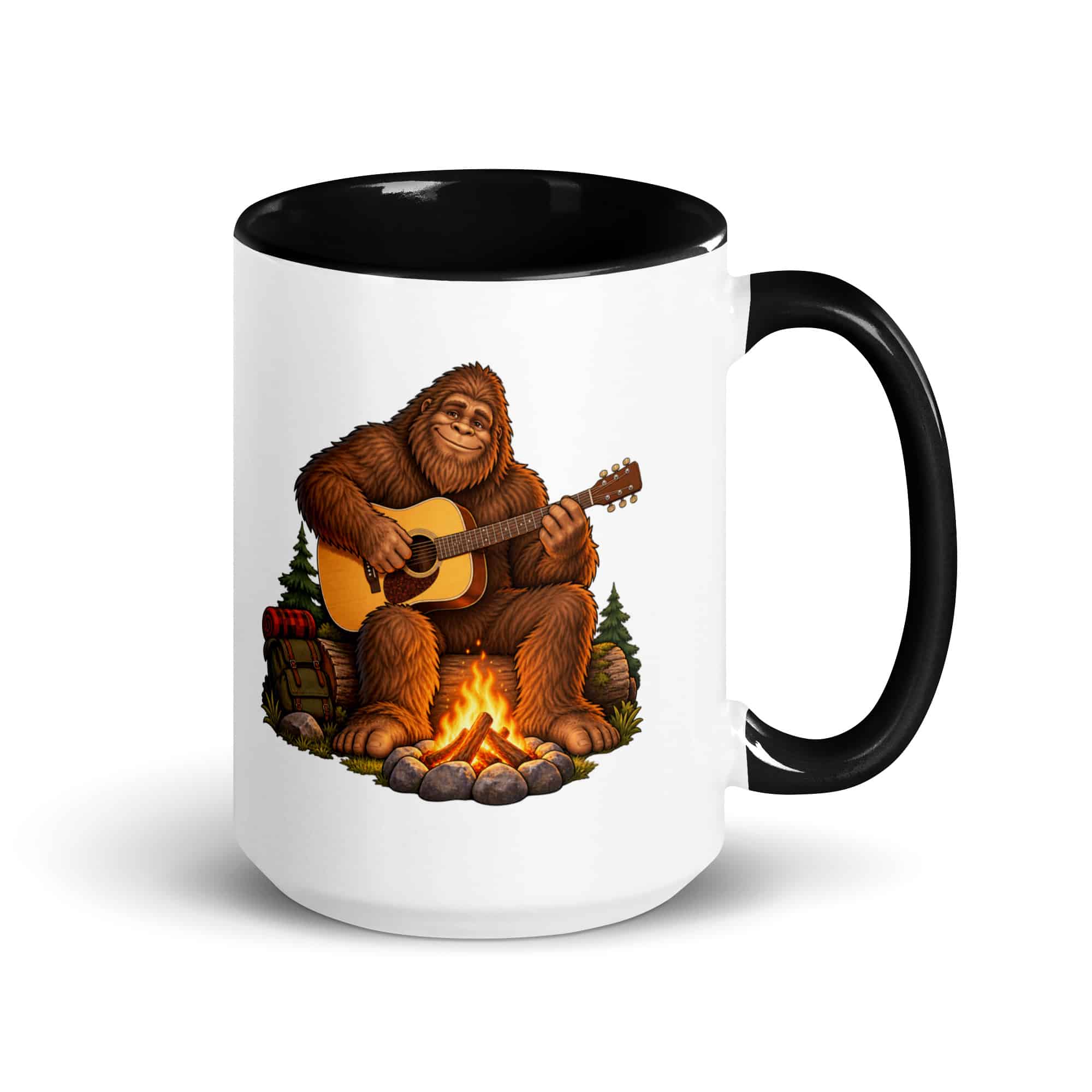 Guitar Bigfoot Color Inside Mug