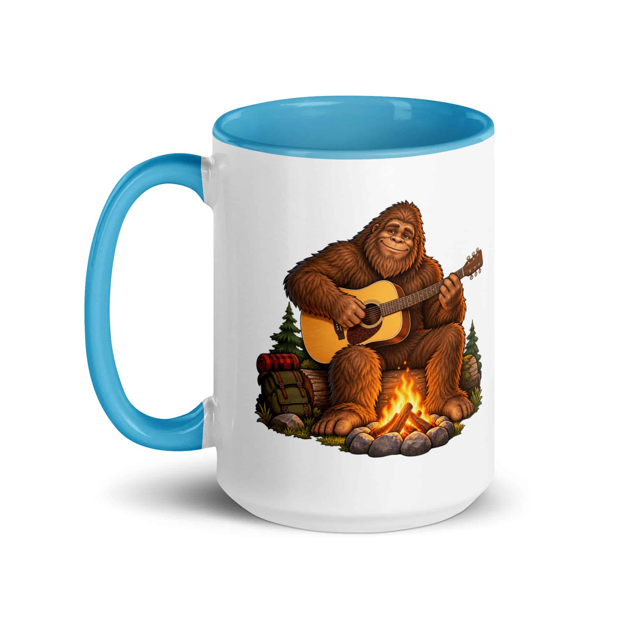 Guitar Bigfoot Color Inside Mug