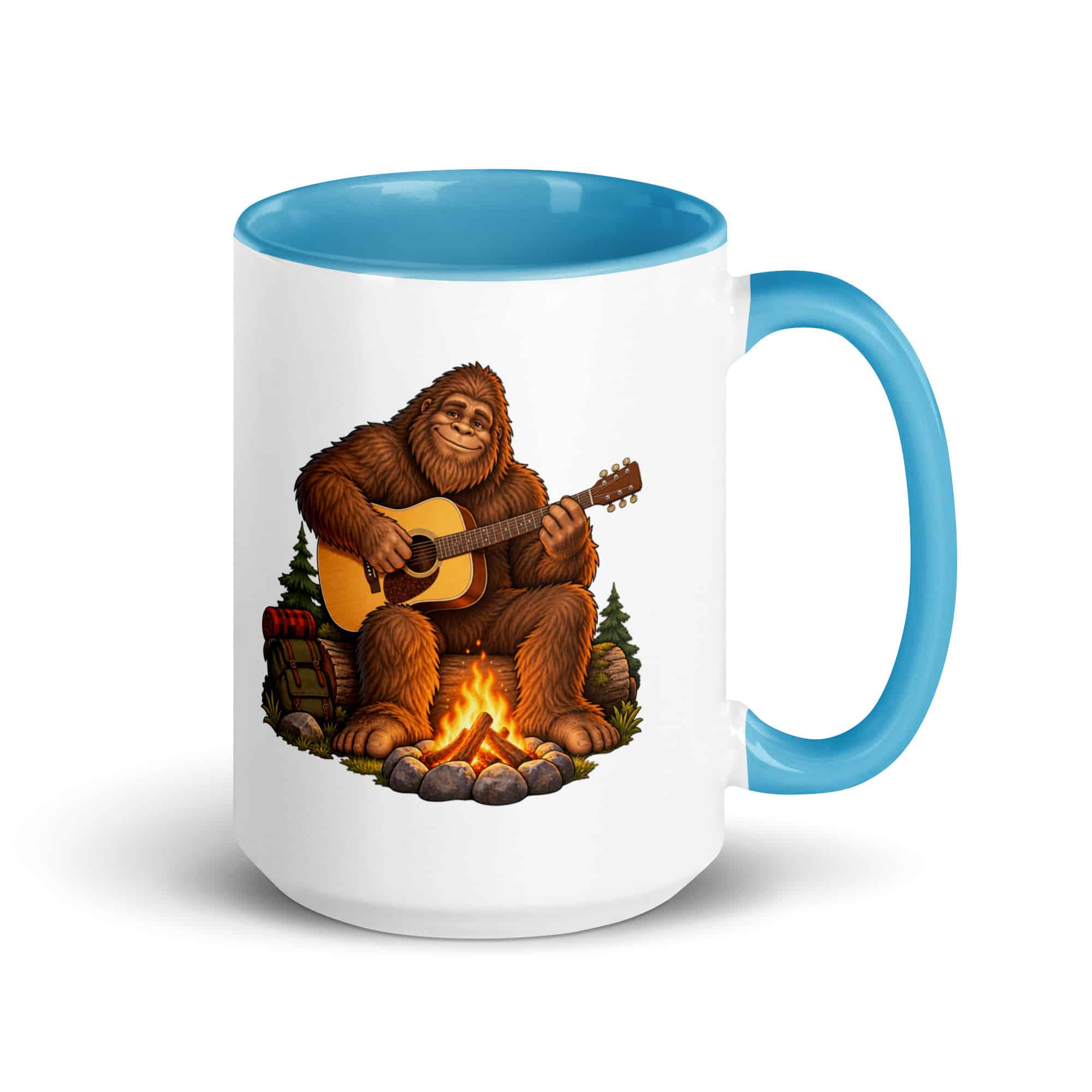 Guitar Bigfoot Color Inside Mug