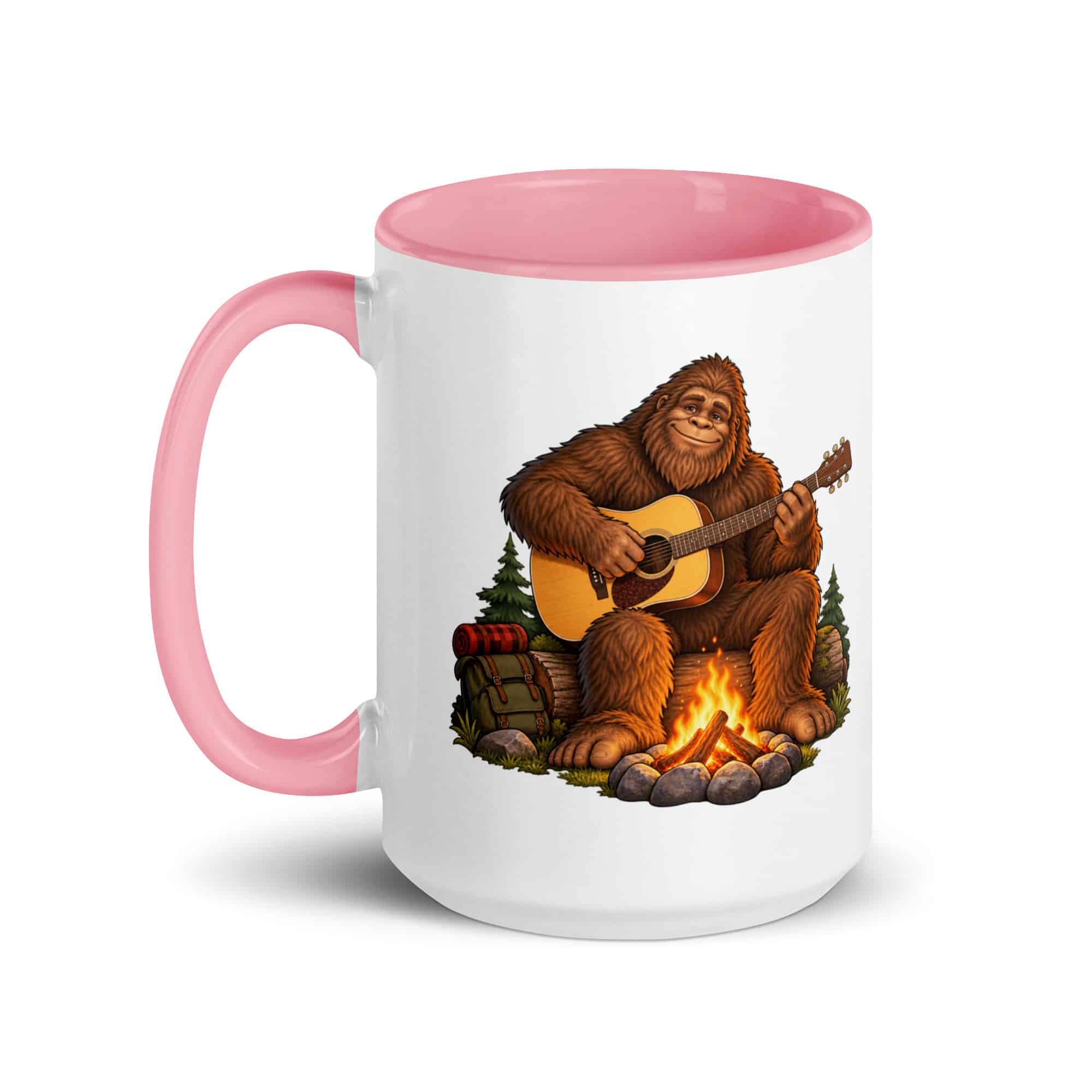 Guitar Bigfoot Color Inside Mug