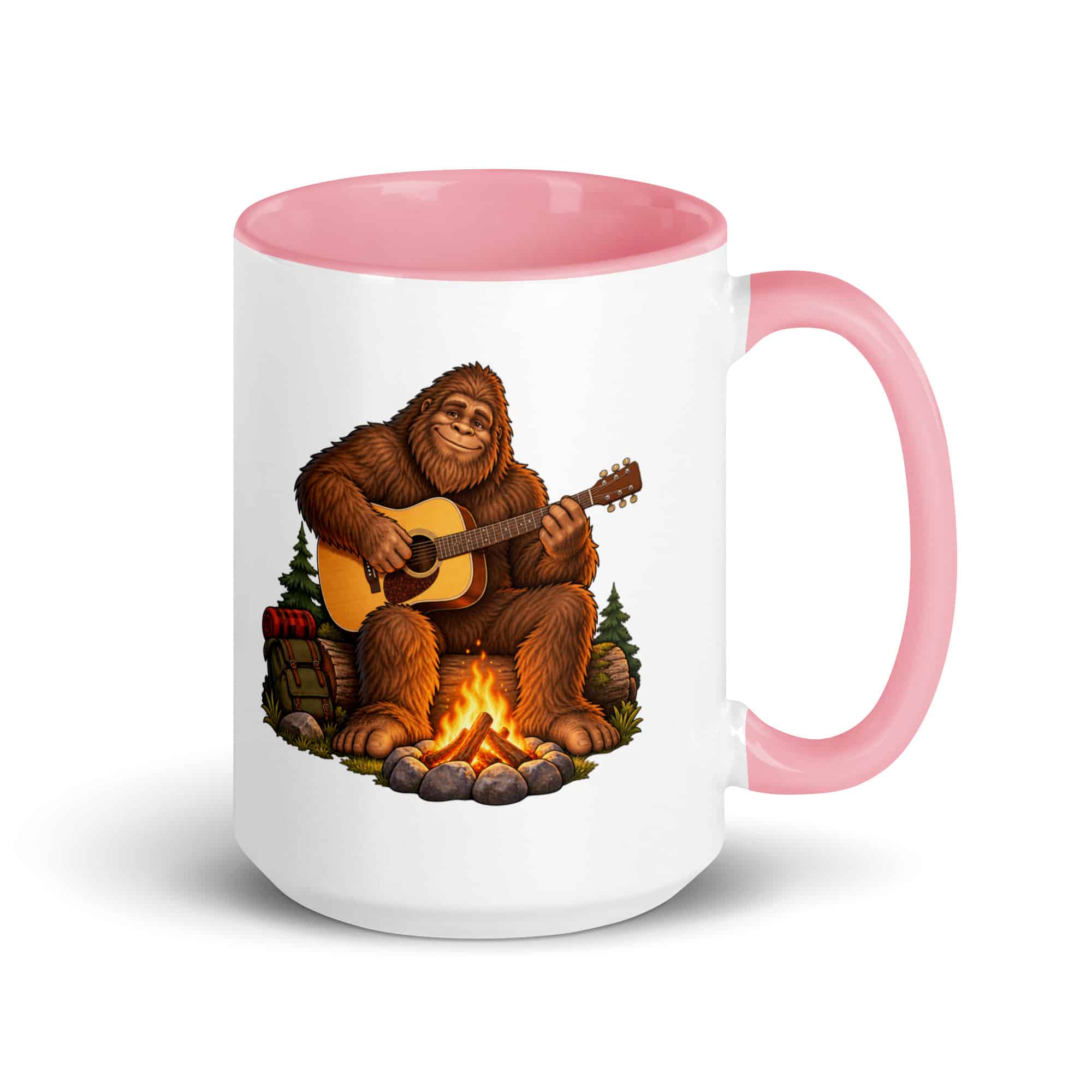 Guitar Bigfoot Color Inside Mug