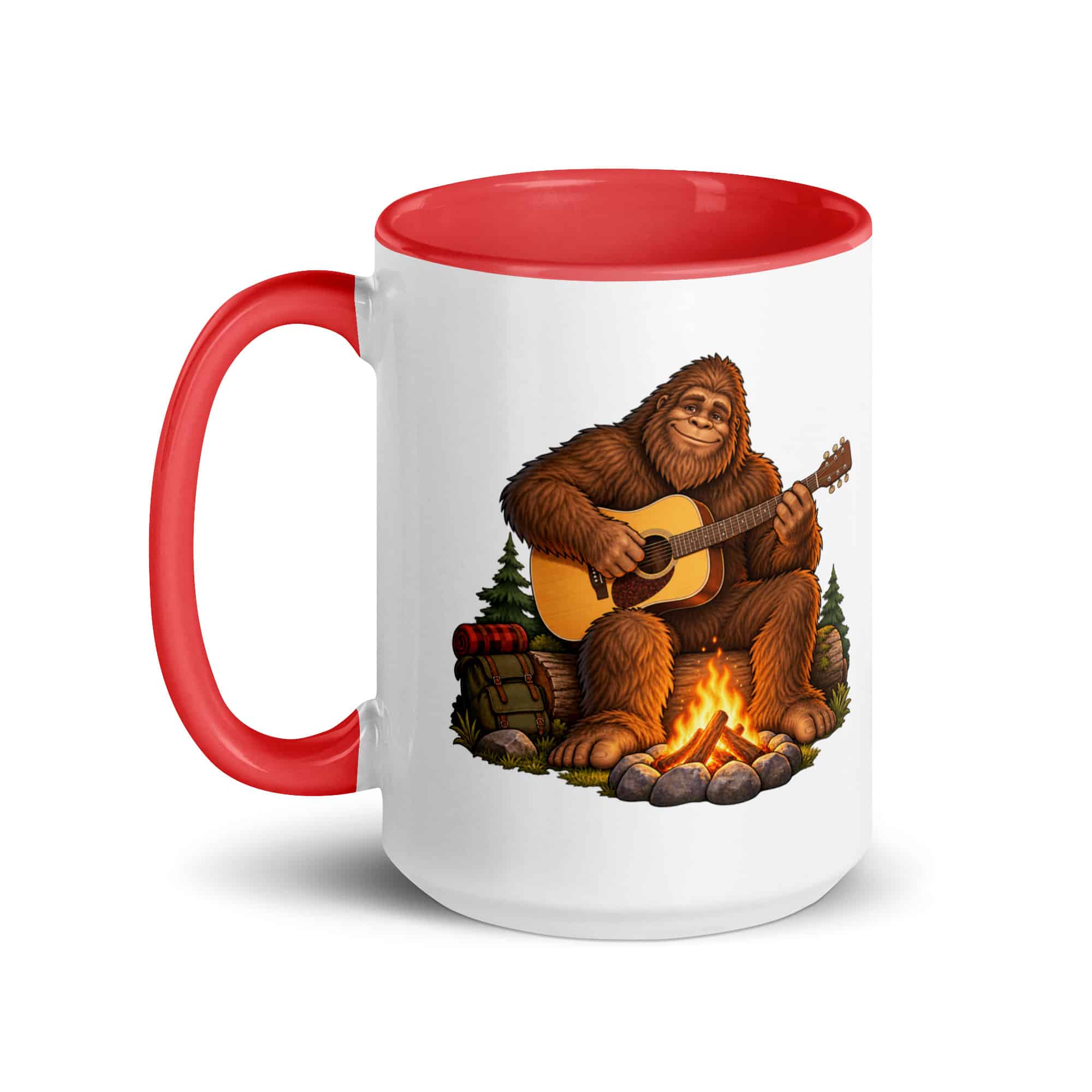 Guitar Bigfoot Color Inside Mug