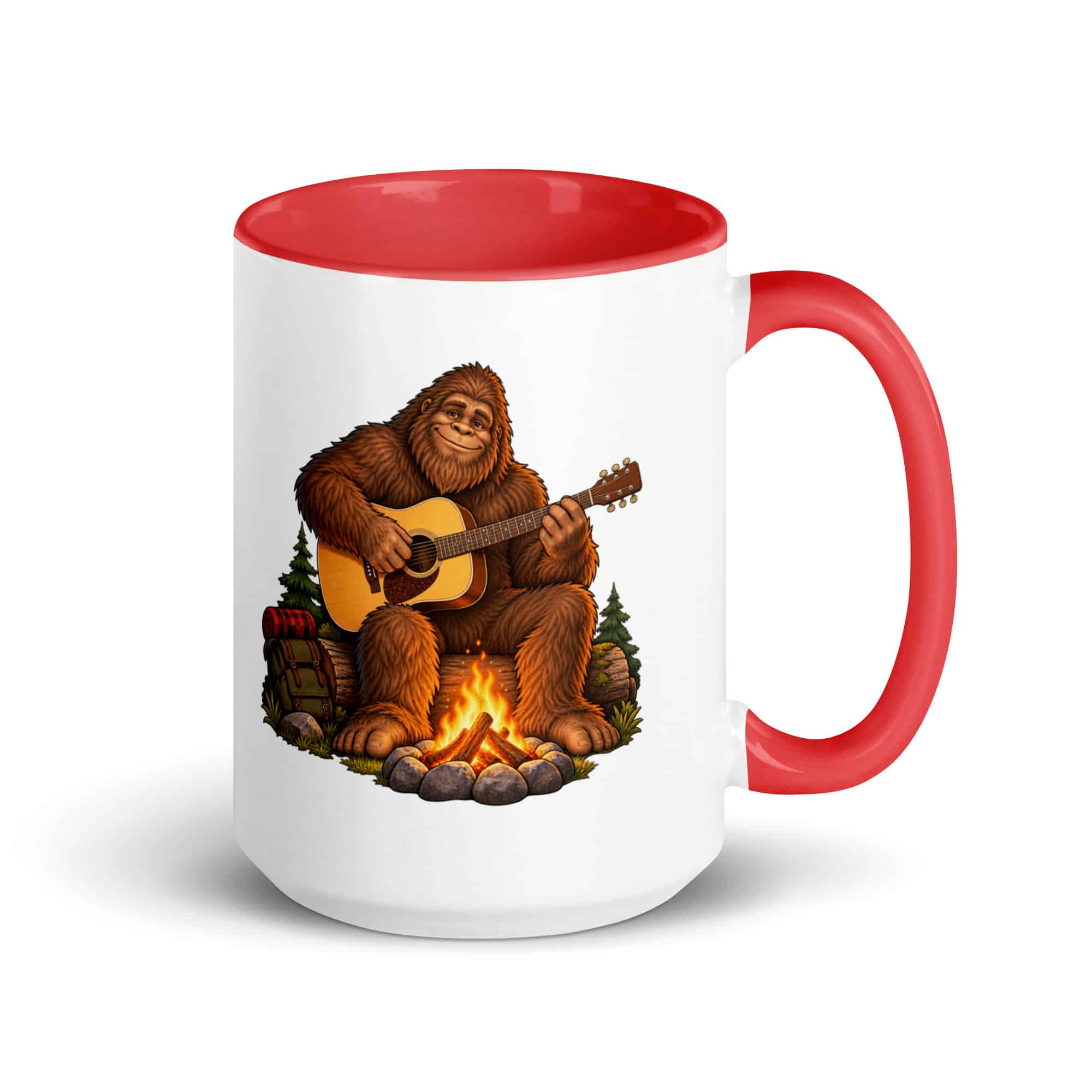 Guitar Bigfoot Color Inside Mug