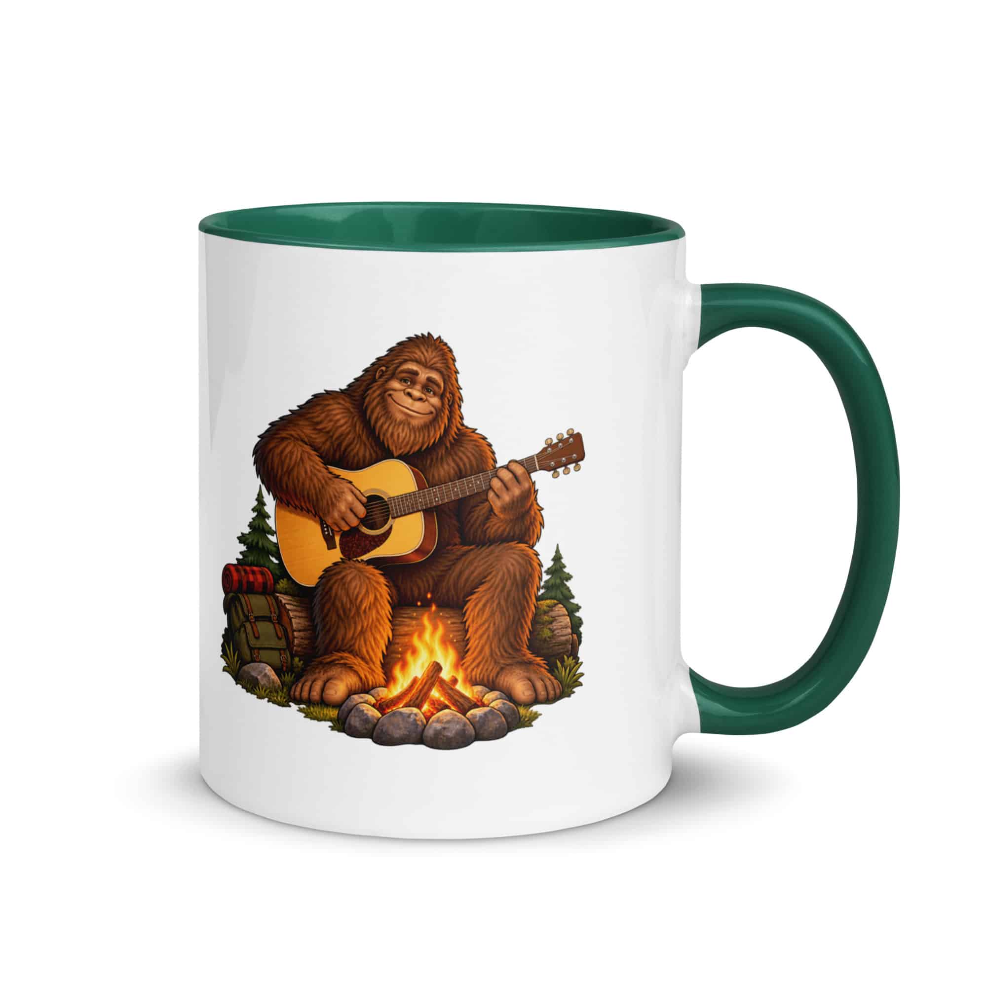 Guitar Bigfoot Color Inside Mug