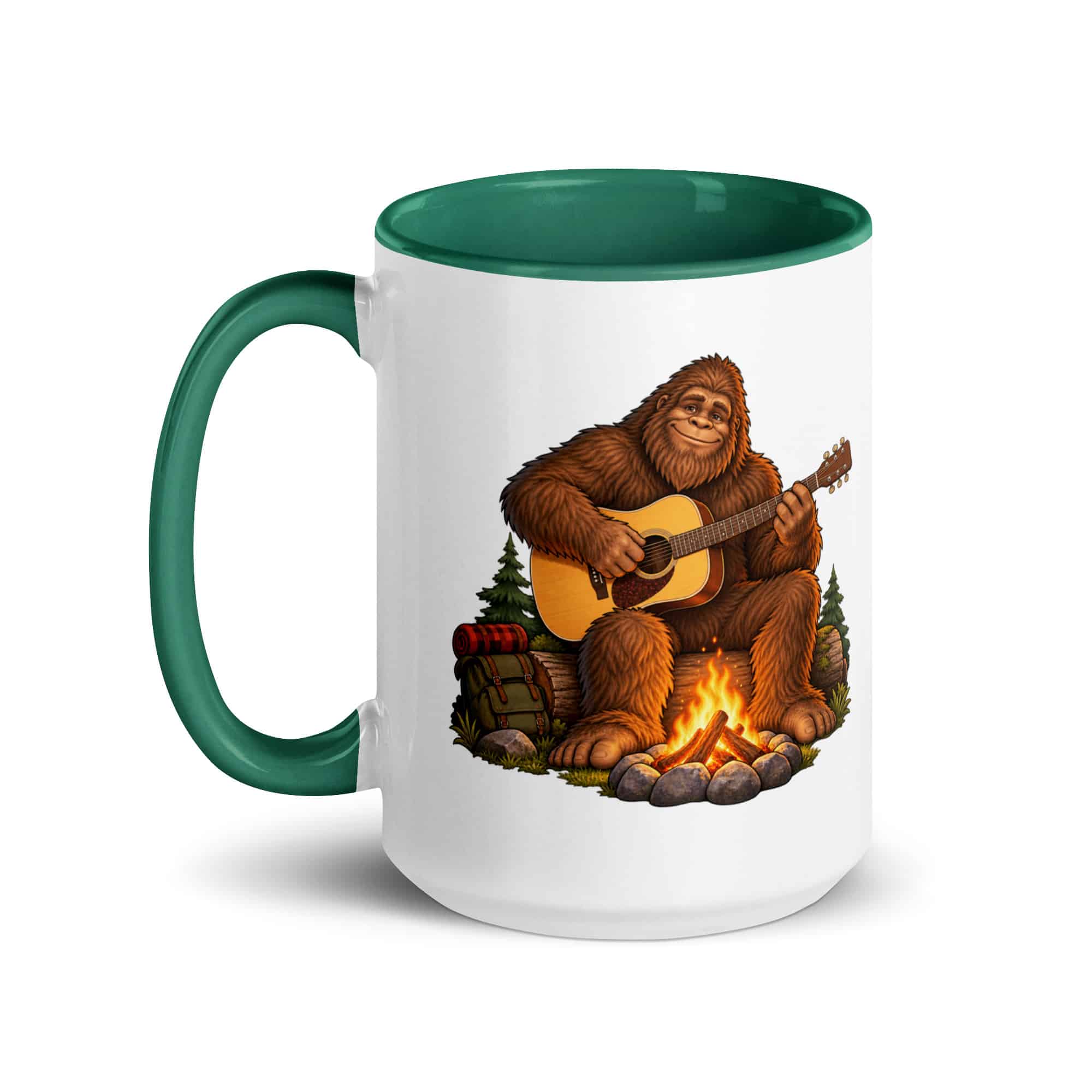 Guitar Bigfoot Color Inside Mug