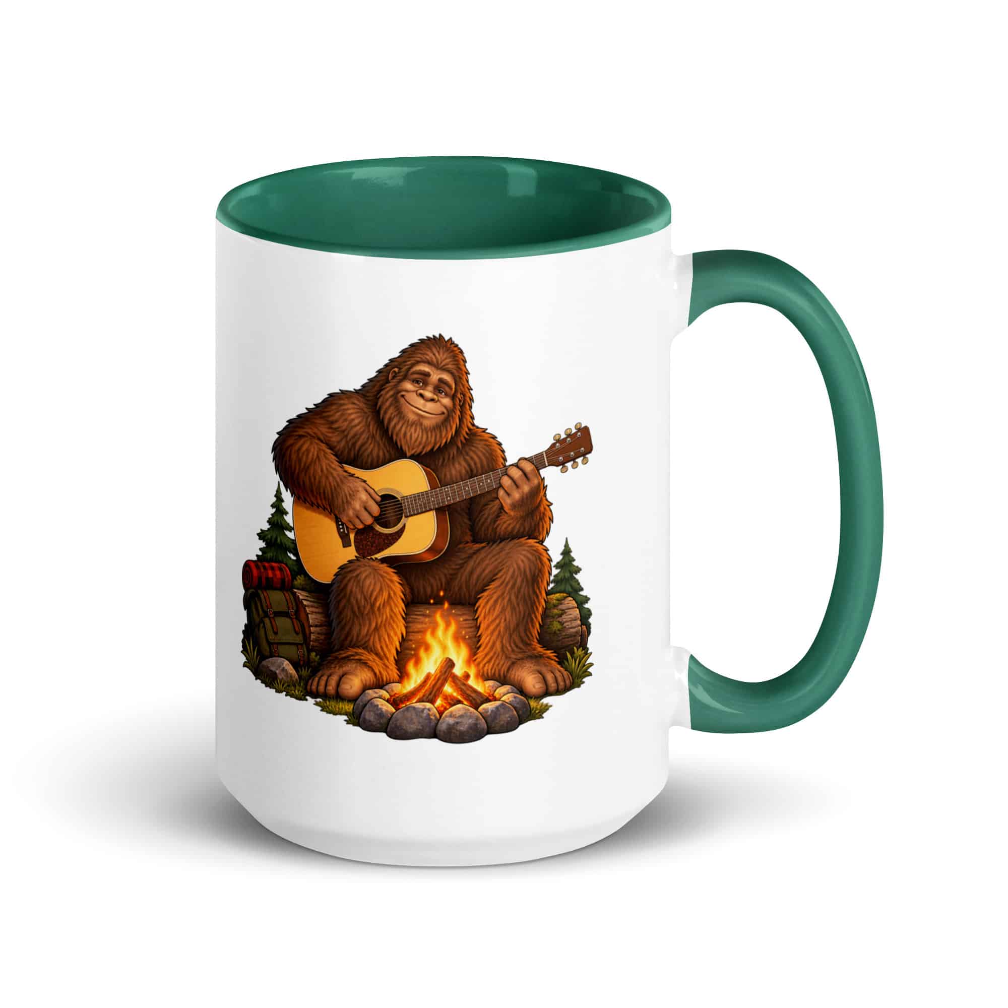 Guitar Bigfoot Color Inside Mug