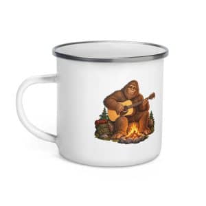 17 Bigfoot Guitar Enamel Camp Mug - 12 oz - Left