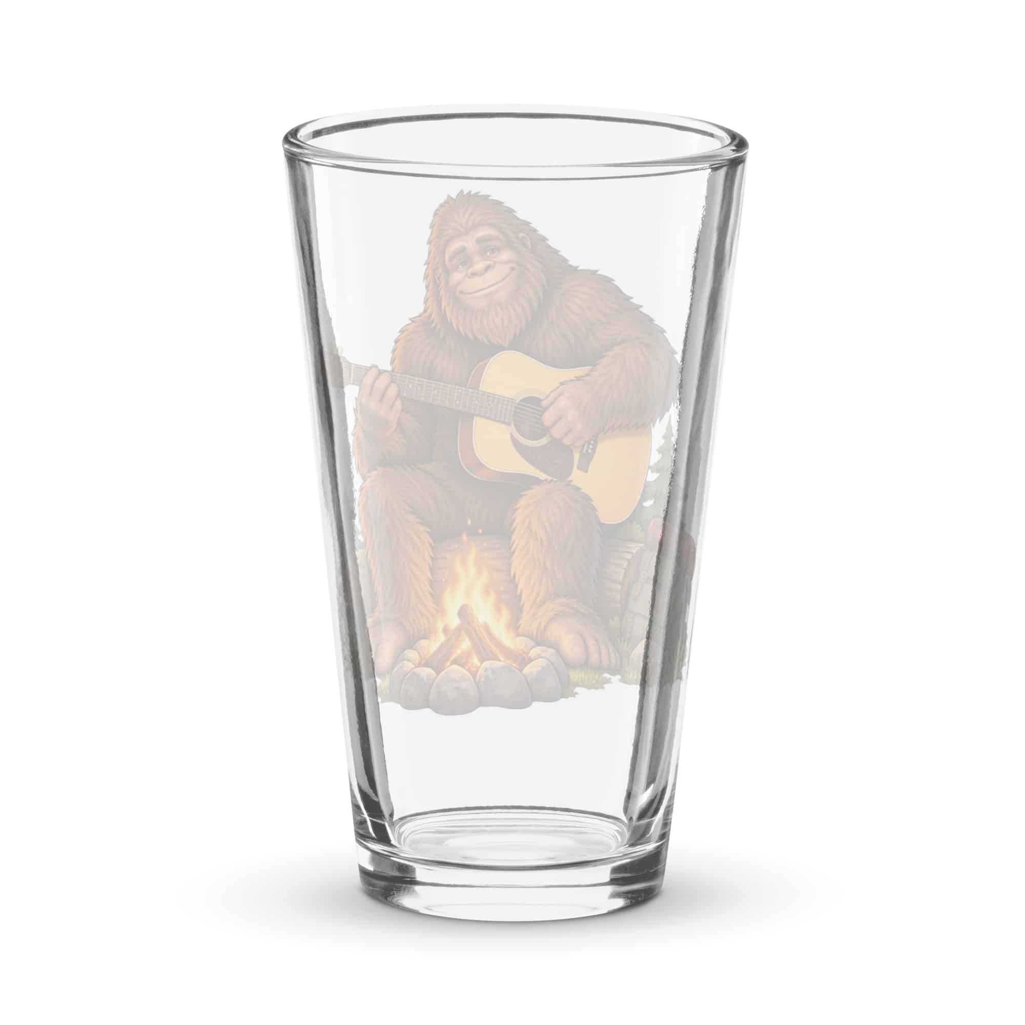 Campfire Guitar Bigfoot Pint Glass