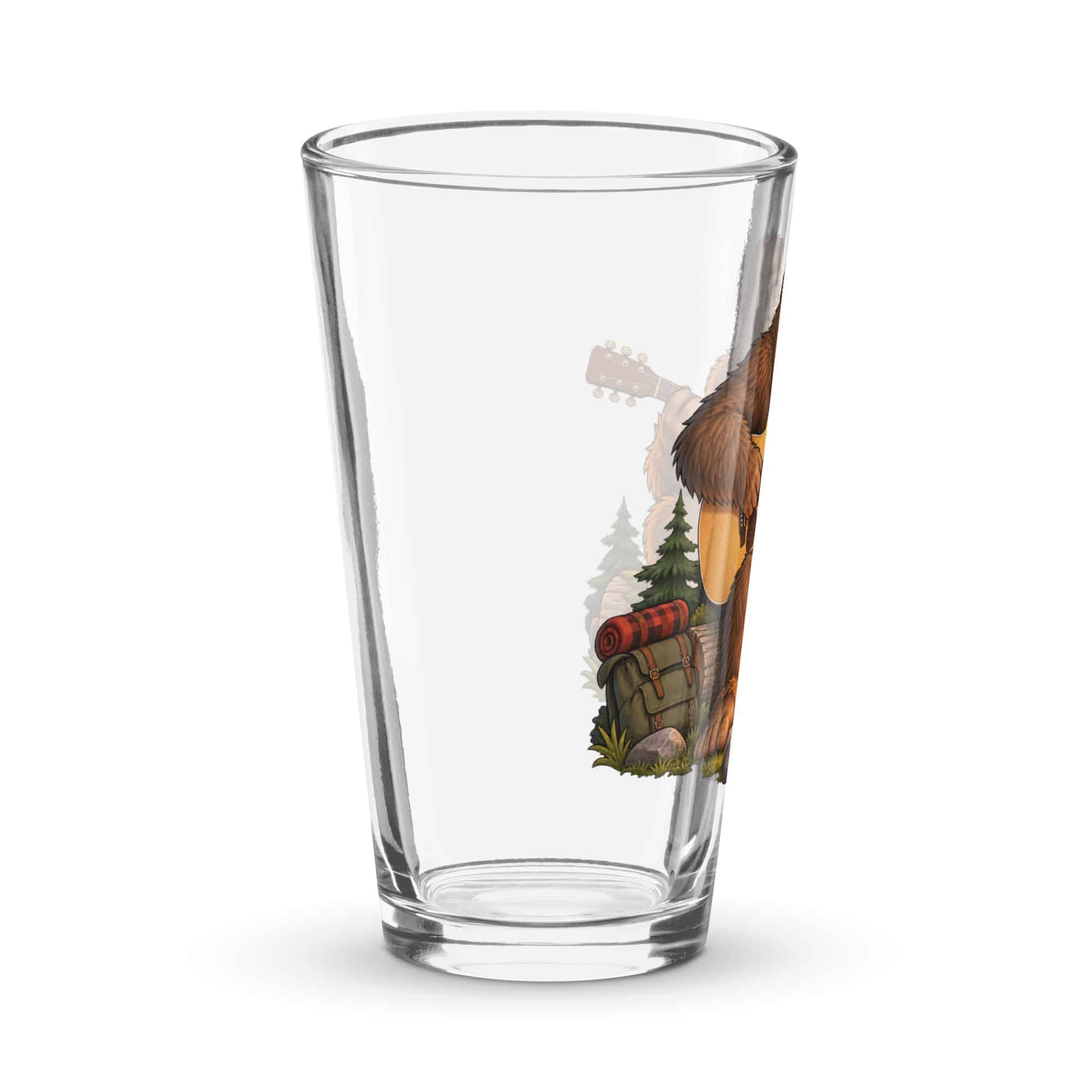 Campfire Guitar Bigfoot Pint Glass