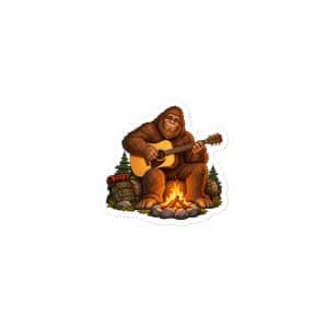 17 Bigfoot Guitar Vinyl Sticker - 3x3 - Main