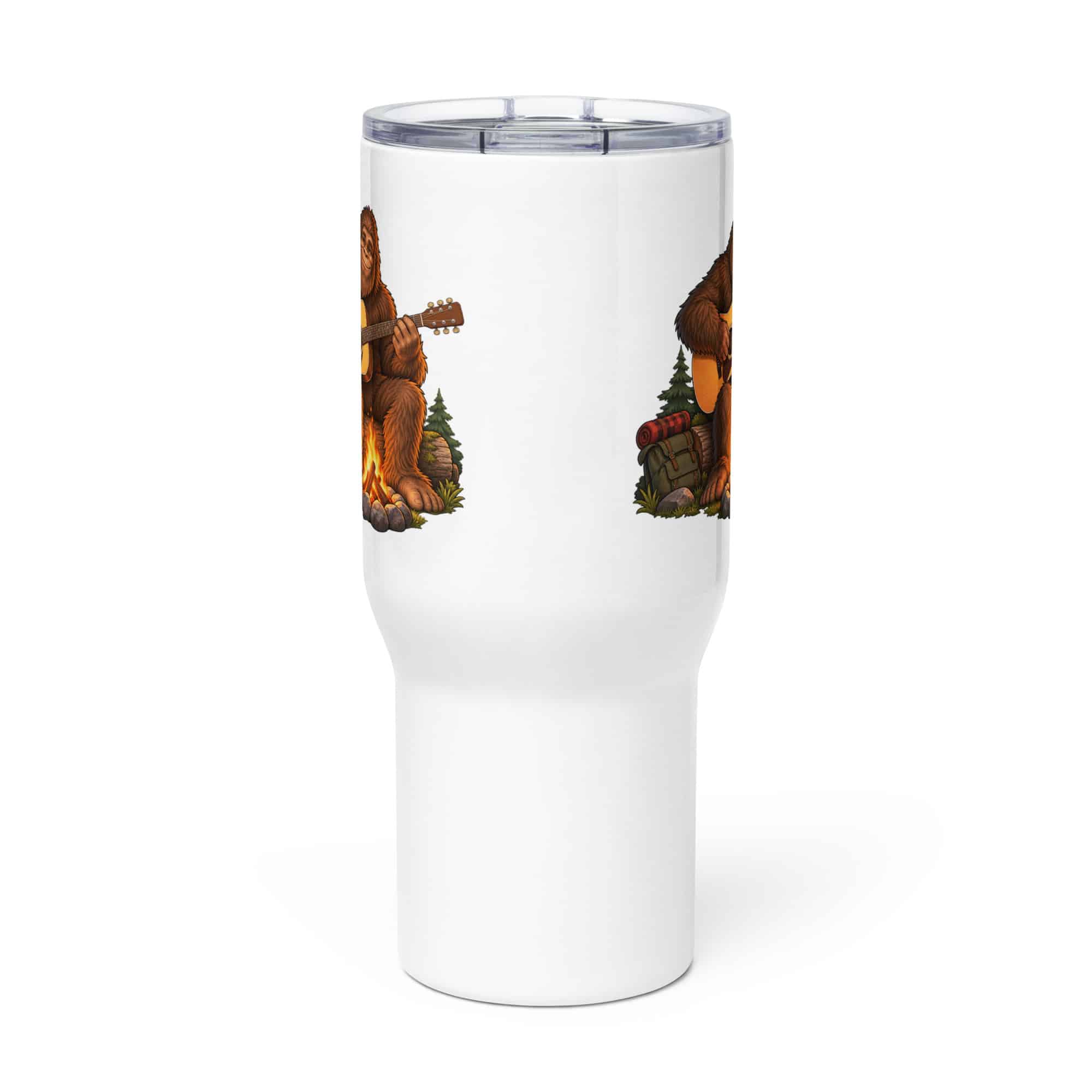 Bigfoot Campfire Guitar Travel Mug