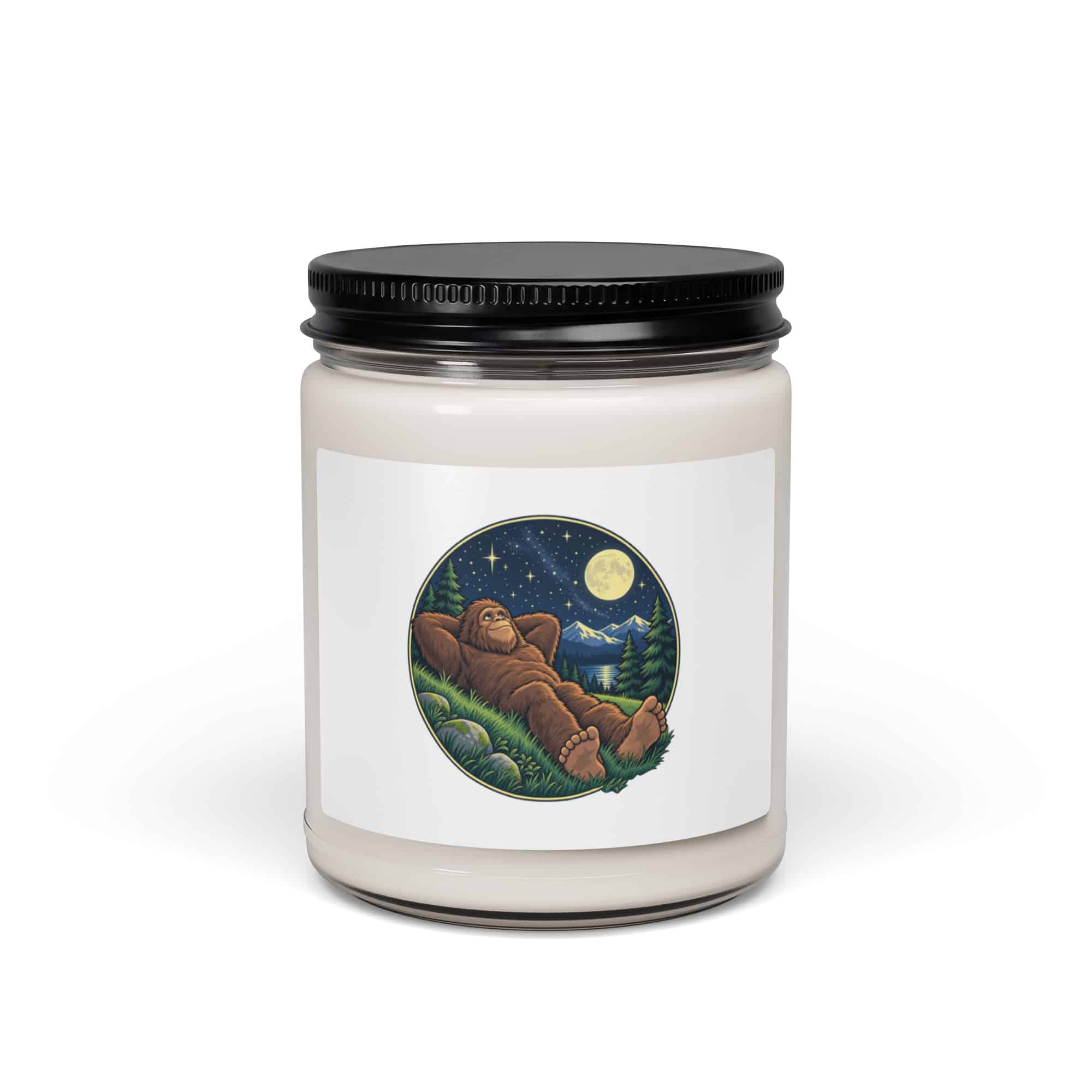 Stargazing Bigfoot Candle