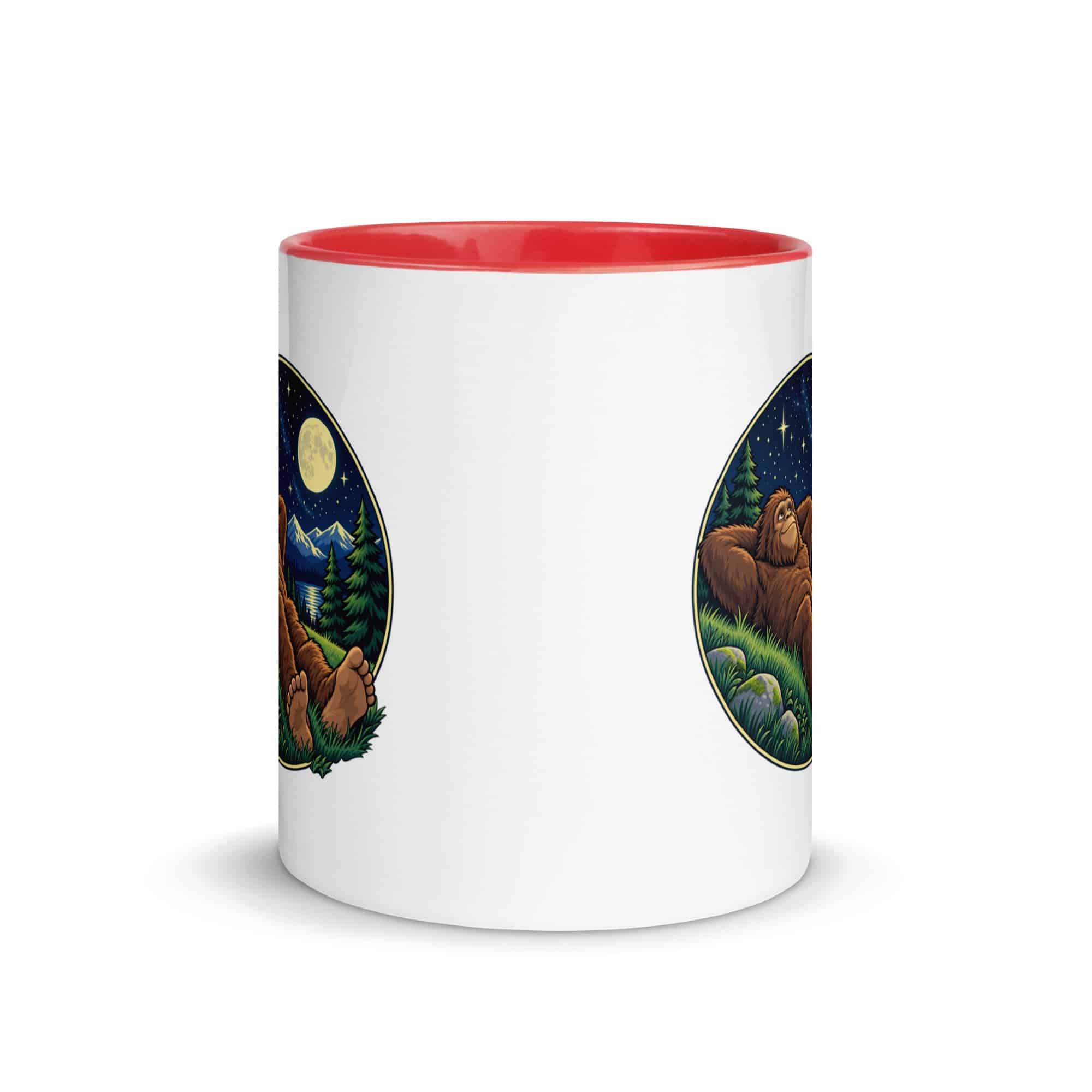 Stargazing Bigfoot Color Inside Mug