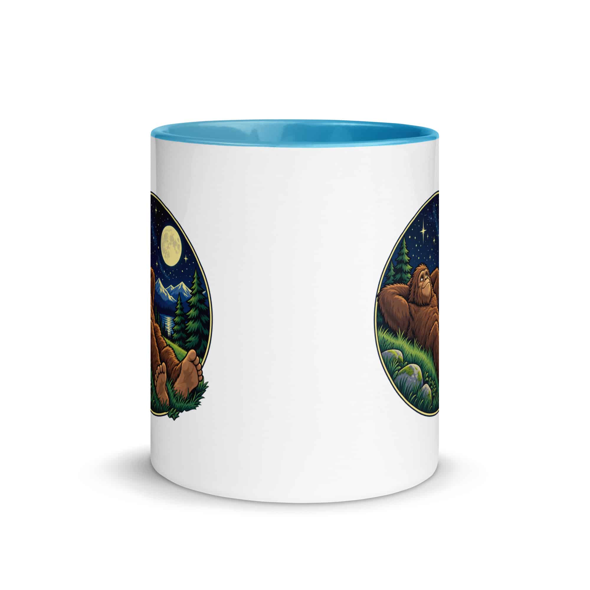 Stargazing Bigfoot Color Inside Mug