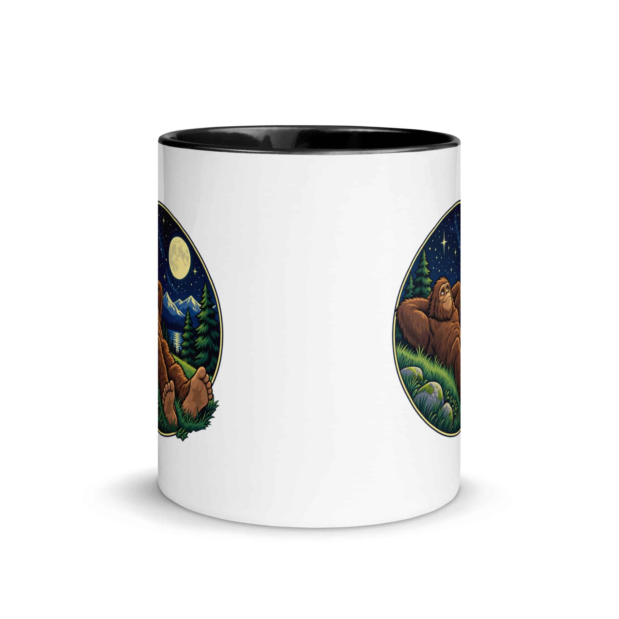 Stargazing Bigfoot Color Inside Mug