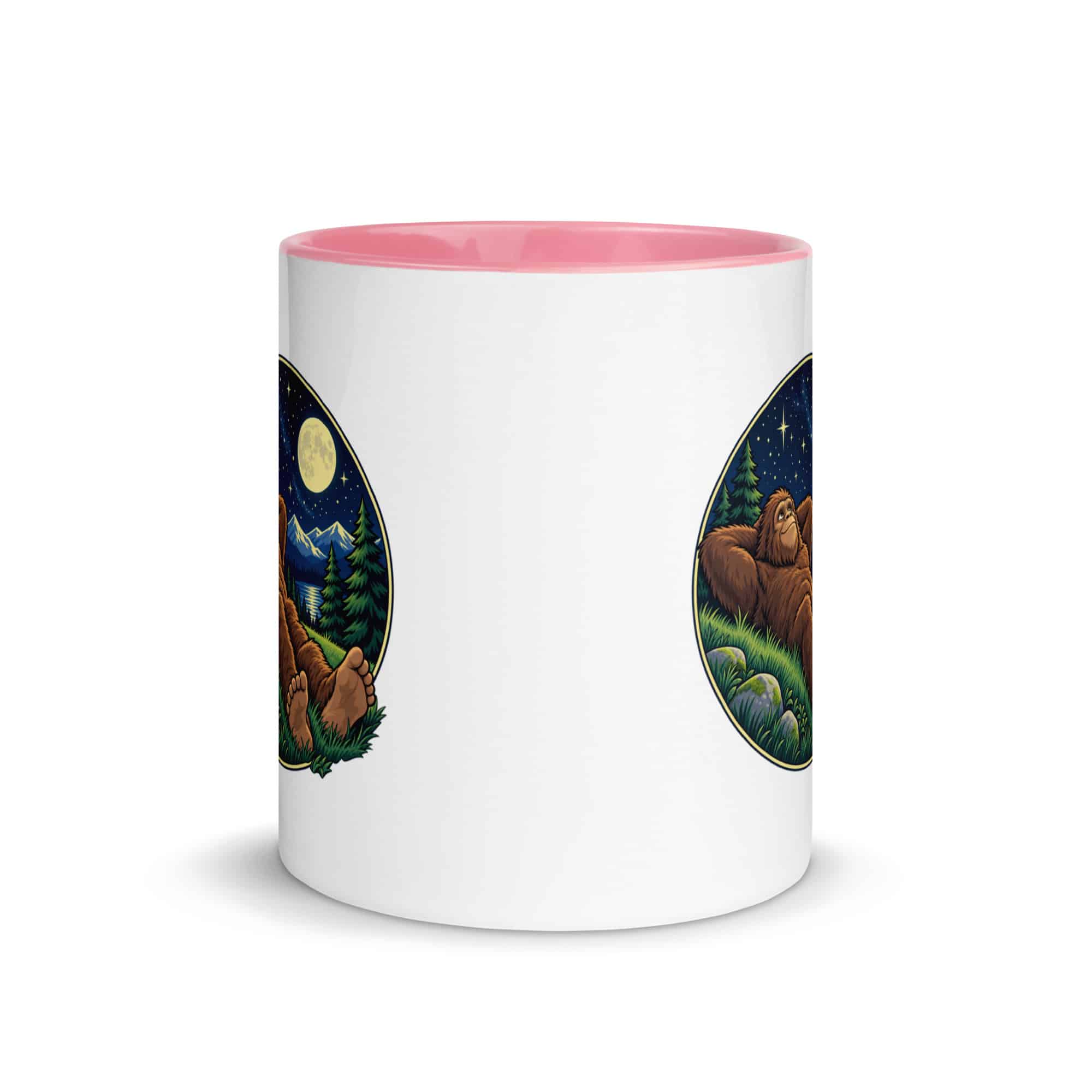 Stargazing Bigfoot Color Inside Mug