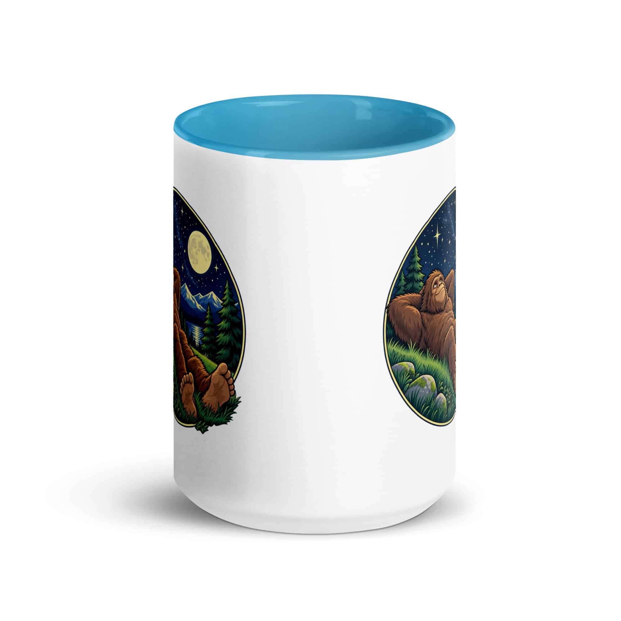 Stargazing Bigfoot Color Inside Mug
