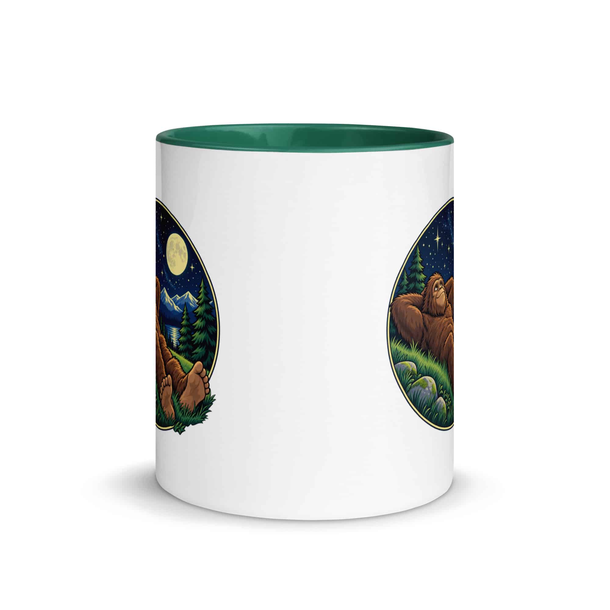Stargazing Bigfoot Color Inside Mug