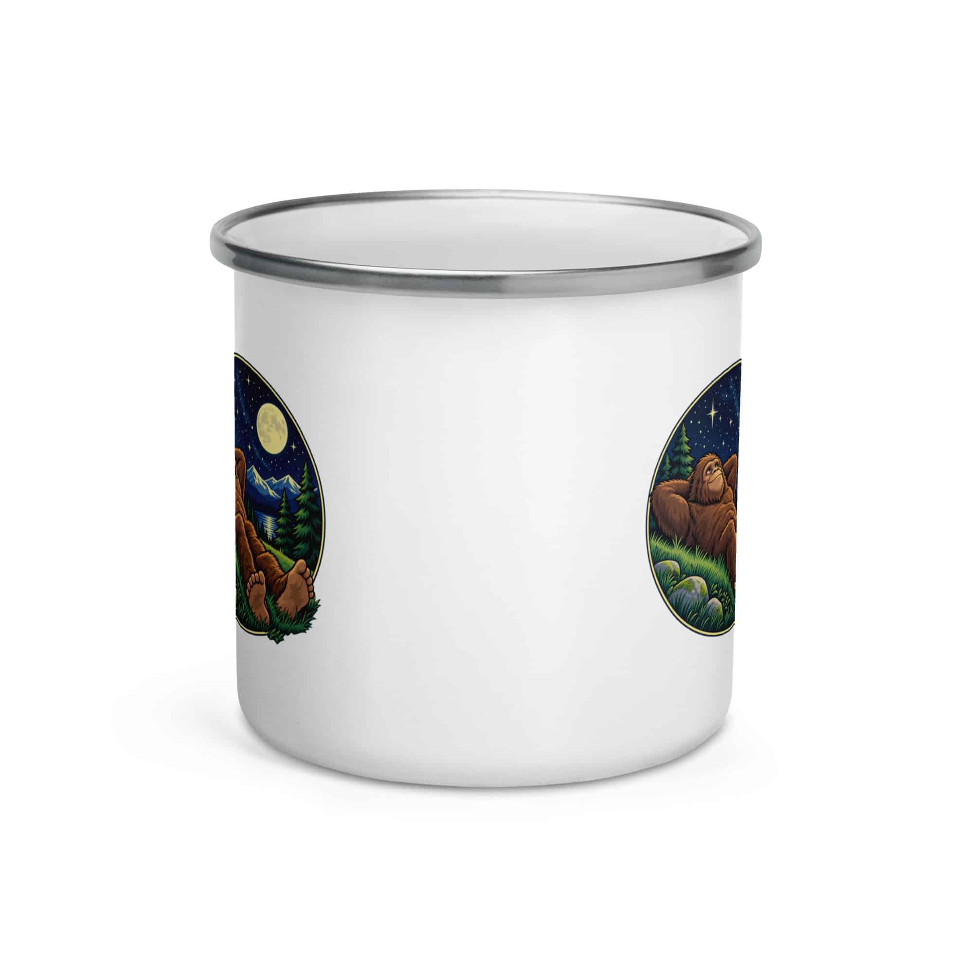 Bigfoot Stargazing Enamel Camp Mug