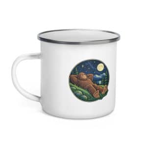 18 Bigfoot Stargazer Enamel Camp Mug - 12 oz - Left