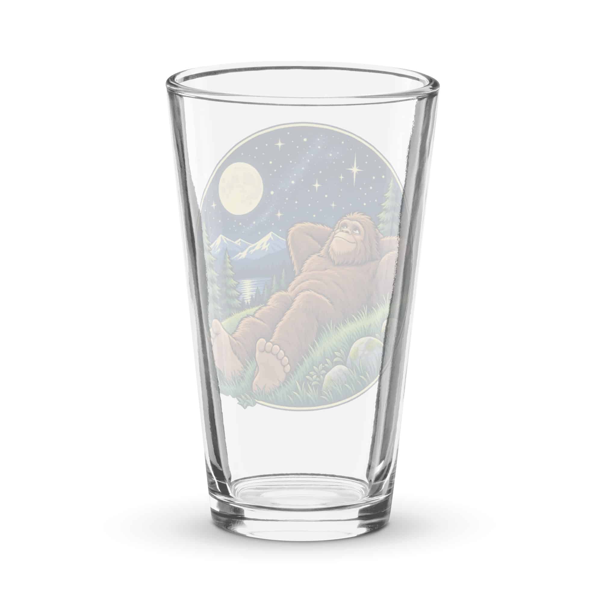 Stargazing Bigfoot Pint Glass