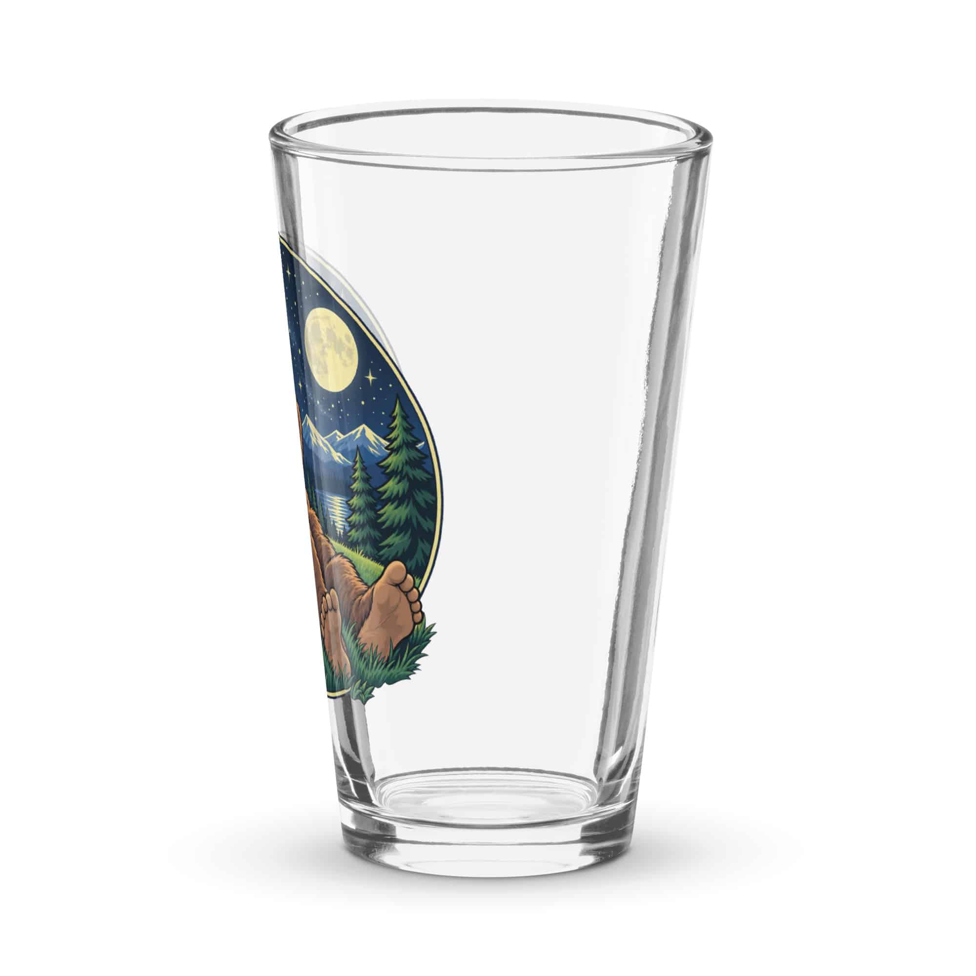Stargazing Bigfoot Pint Glass