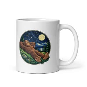 18 Bigfoot Stargazer White Ceramic Coffee Mug - 11 oz - Main